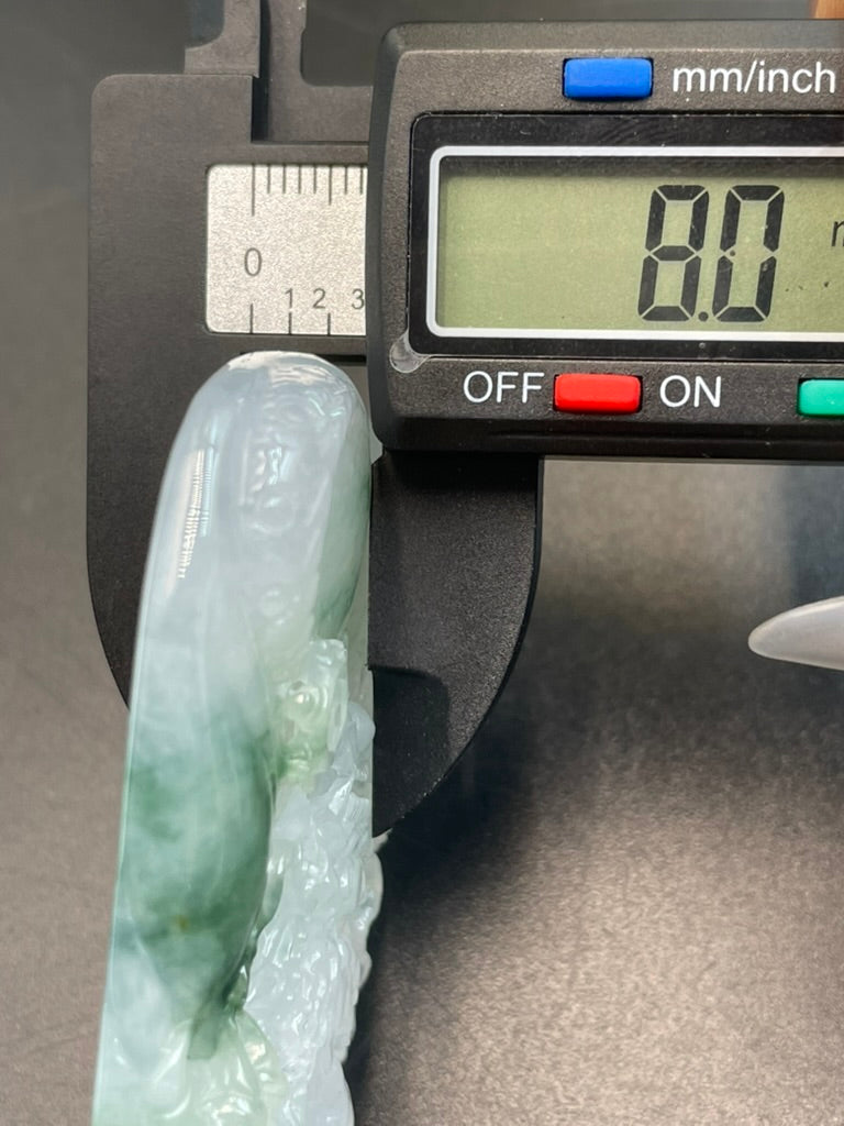 緬甸天然翡翠龍行天下吊墜