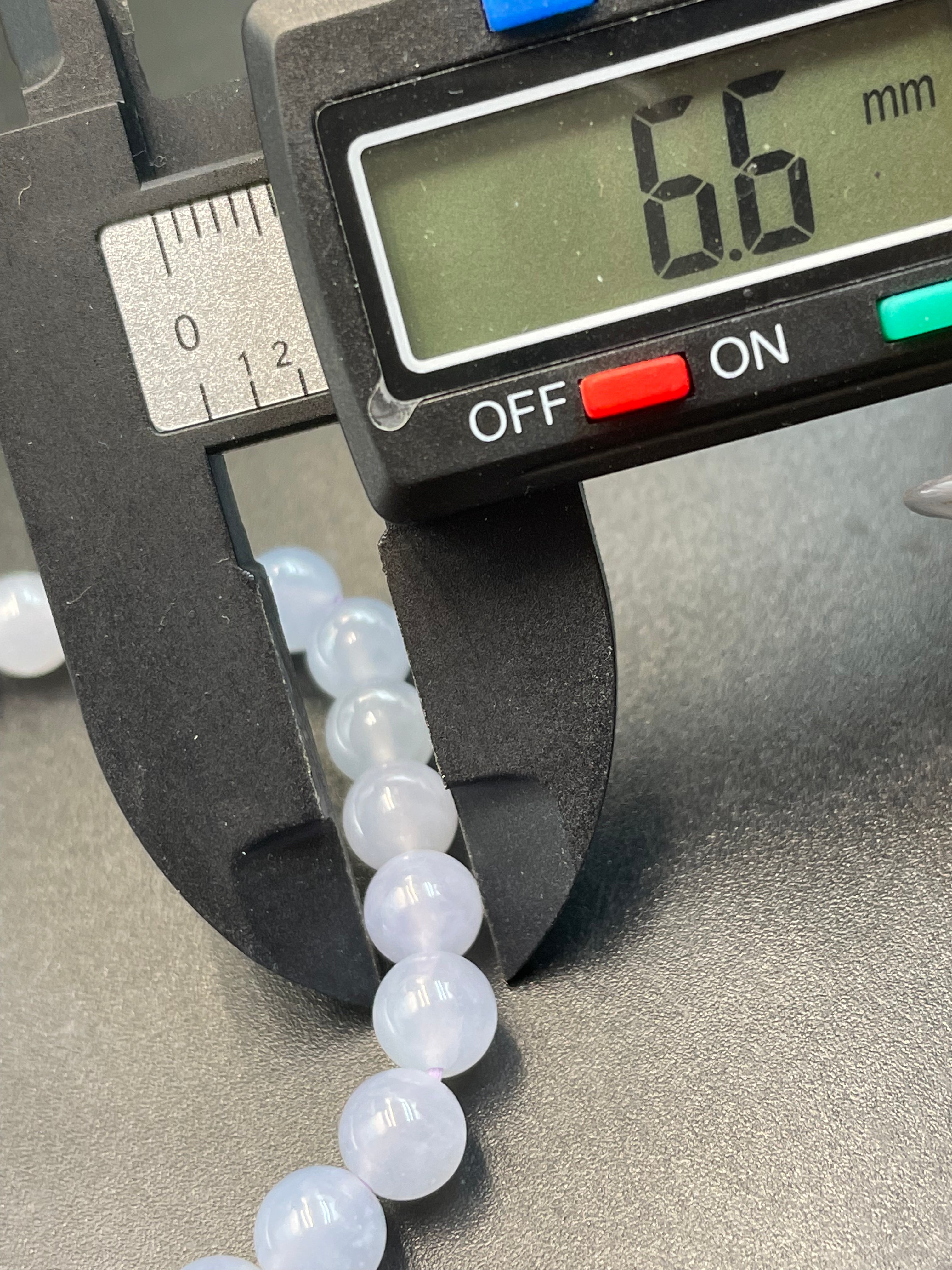 緬甸天然翡翠冰糯種紫羅蘭圓珠路路通手串手链