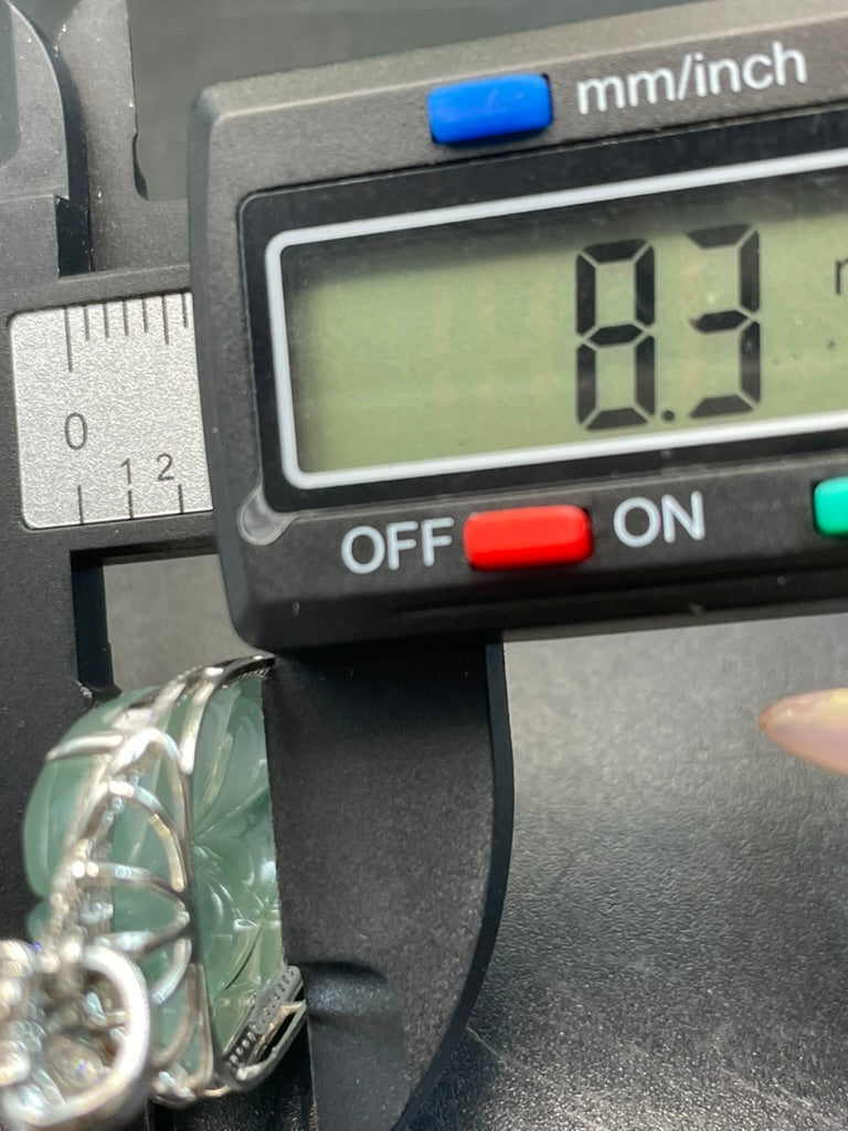 緬甸天然翡翠冰晴葉子/金枝玉葉吊墜