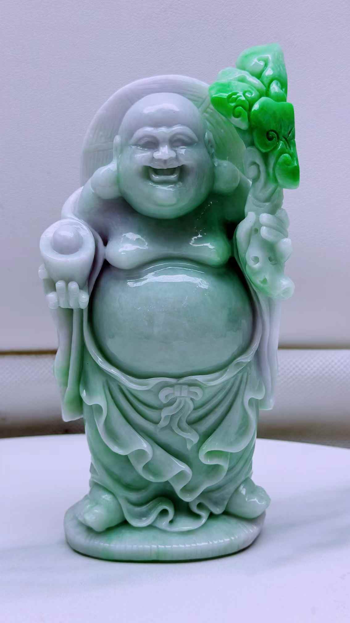 翡翠 彌勒擺件