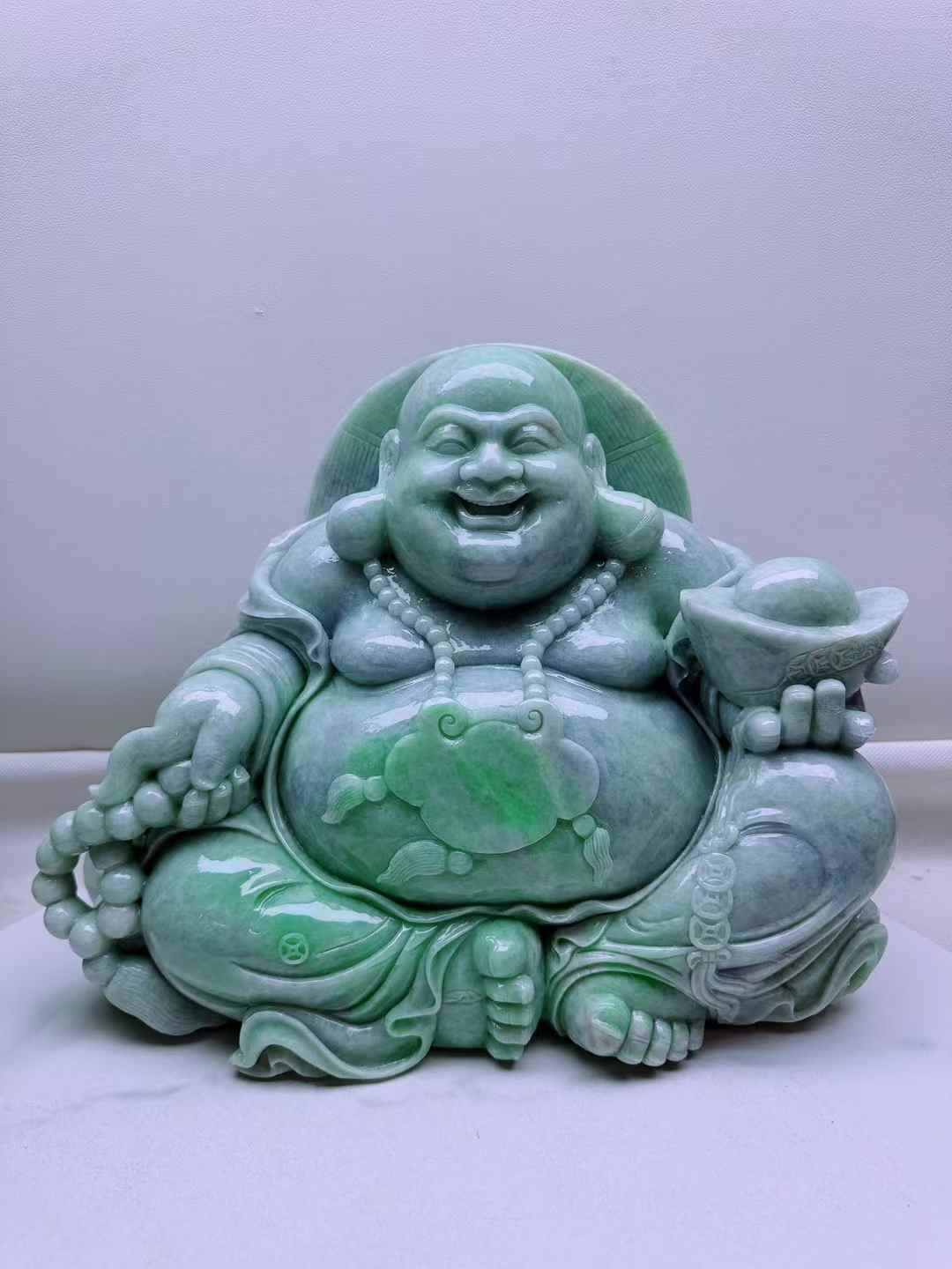 翡翠彌勒擺件