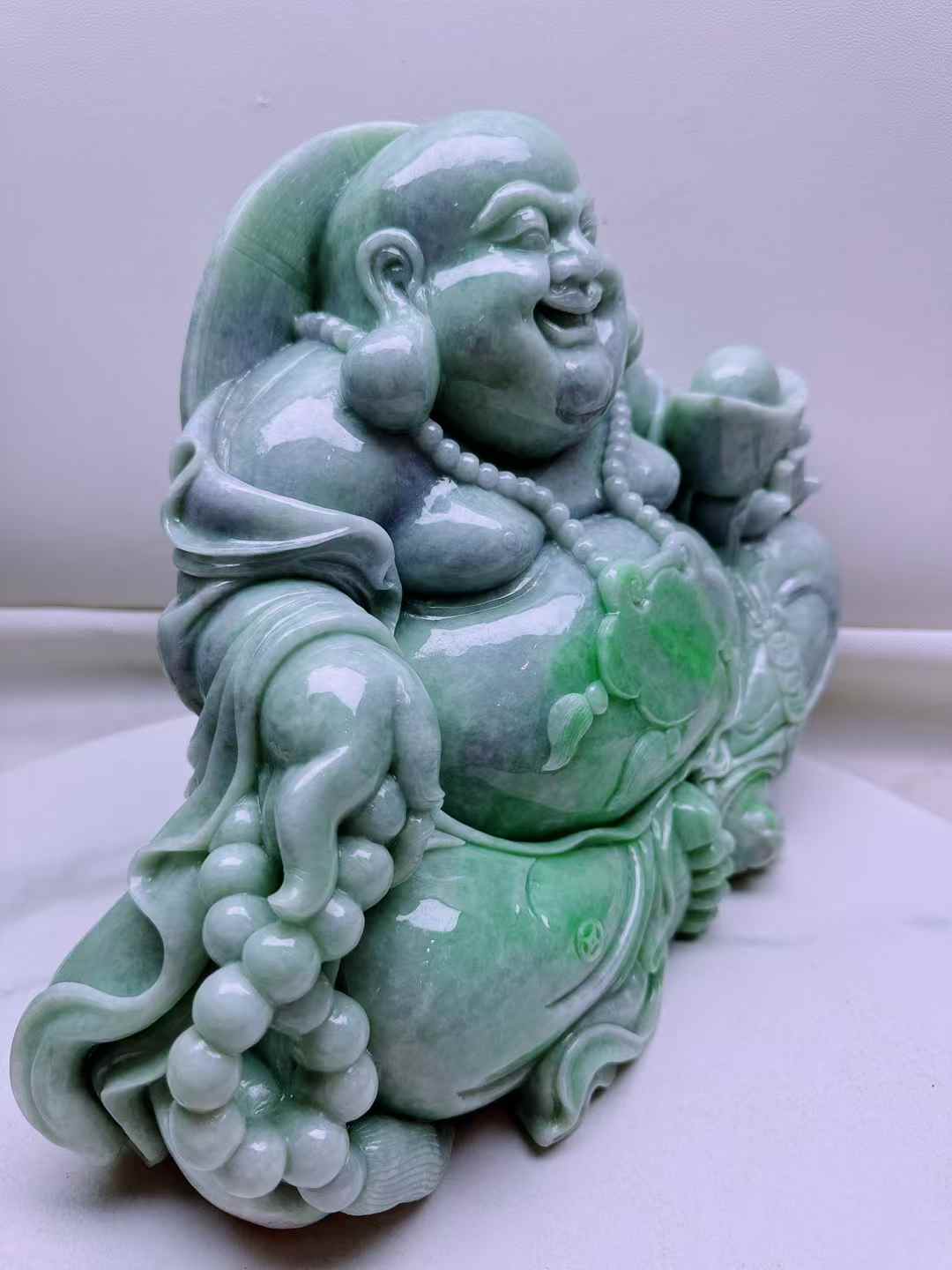 翡翠彌勒擺件