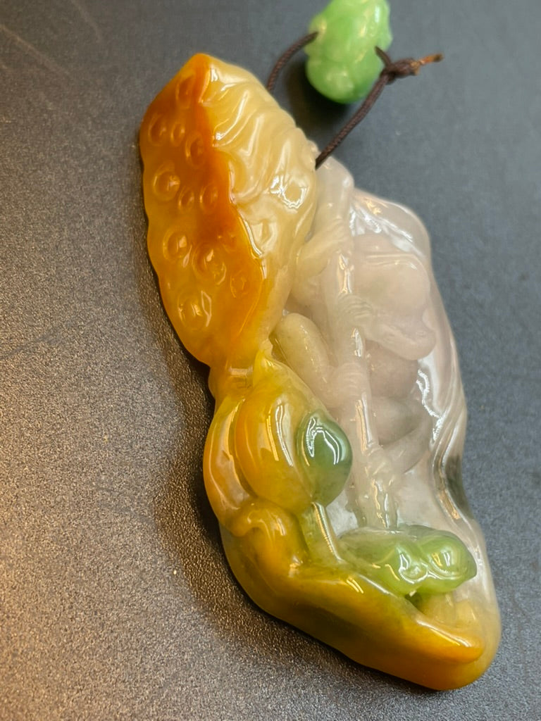 天然緬甸翡翠蛙鳴財旺吊墜