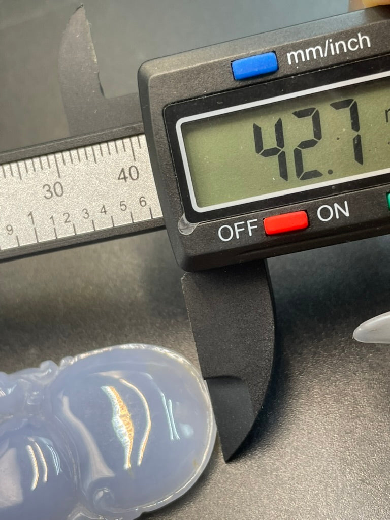 緬甸天然翡翠 冰糯種紫羅蘭玉葫蘆/福祿吊墜