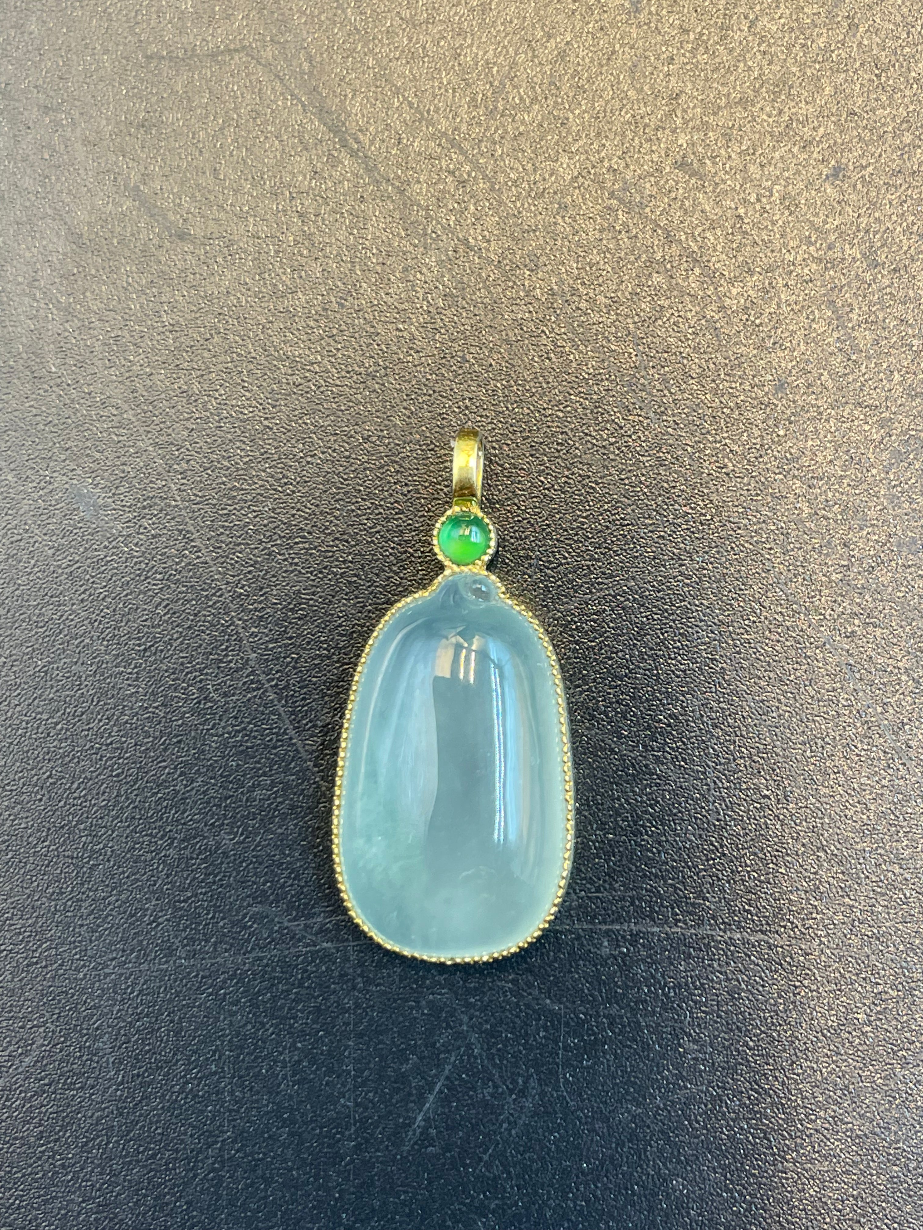 緬甸天然翡翠冰種福瓜吊墜