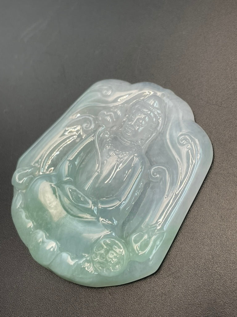 緬甸天然翡翠觀音吊墜