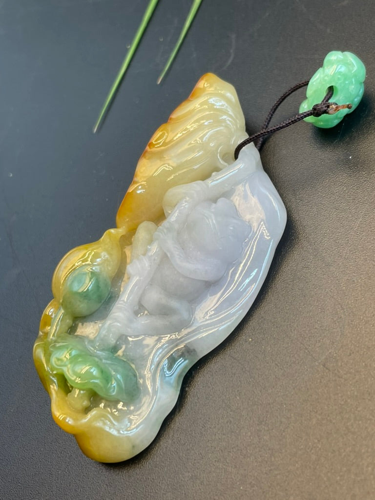 天然緬甸翡翠蛙鳴財旺吊墜