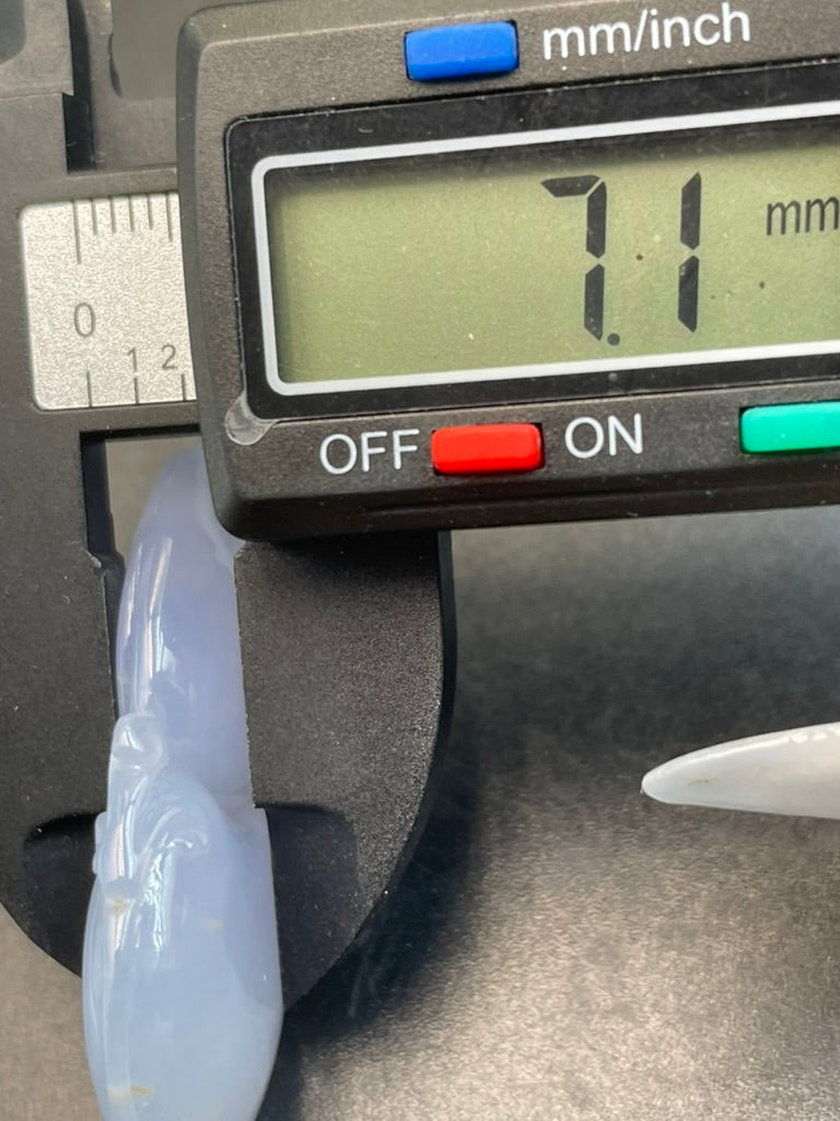 緬甸天然翡翠 冰糯種紫羅蘭玉葫蘆/福祿吊墜