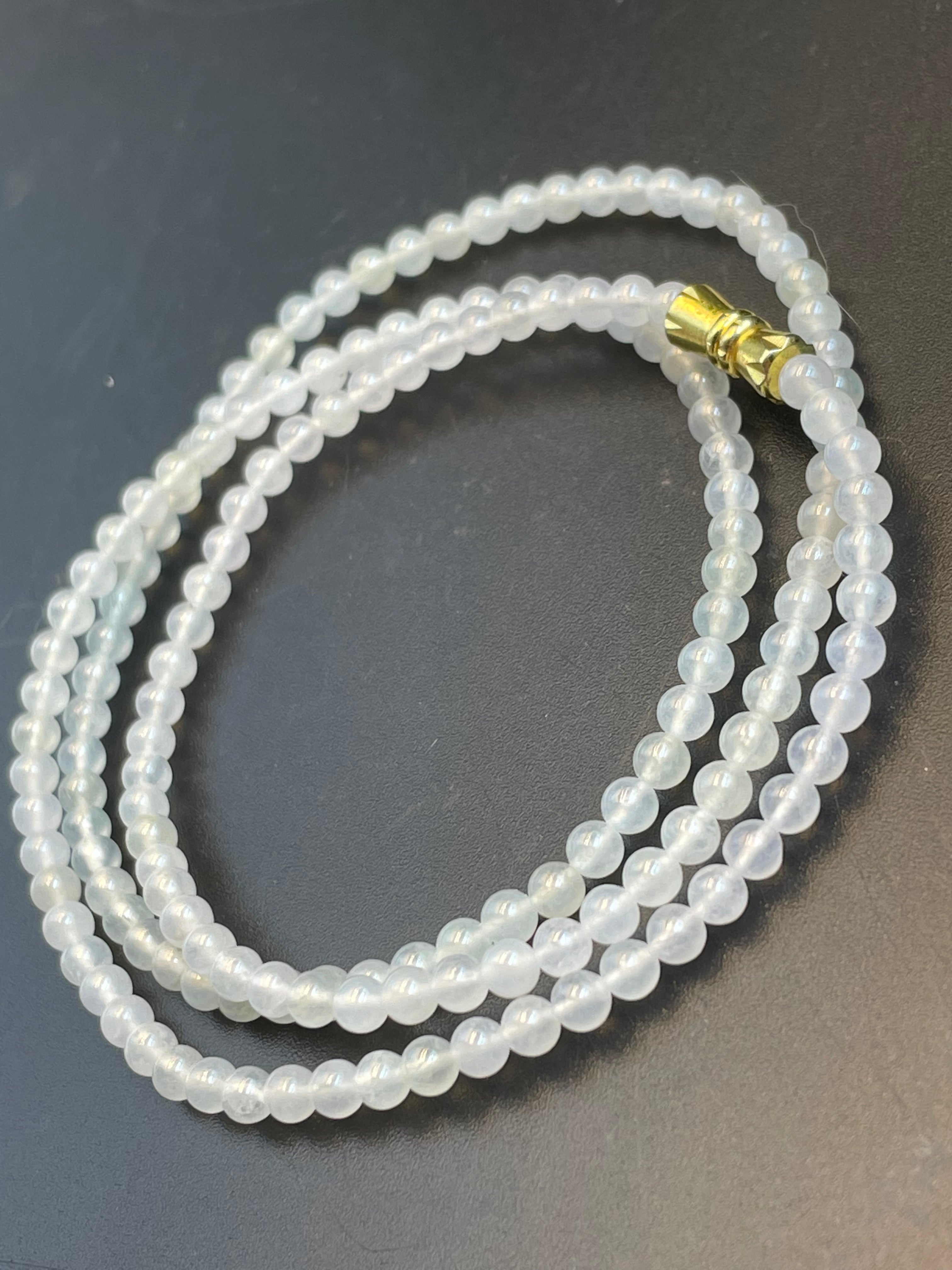 緬甸天然翡翠冰種珠鏈