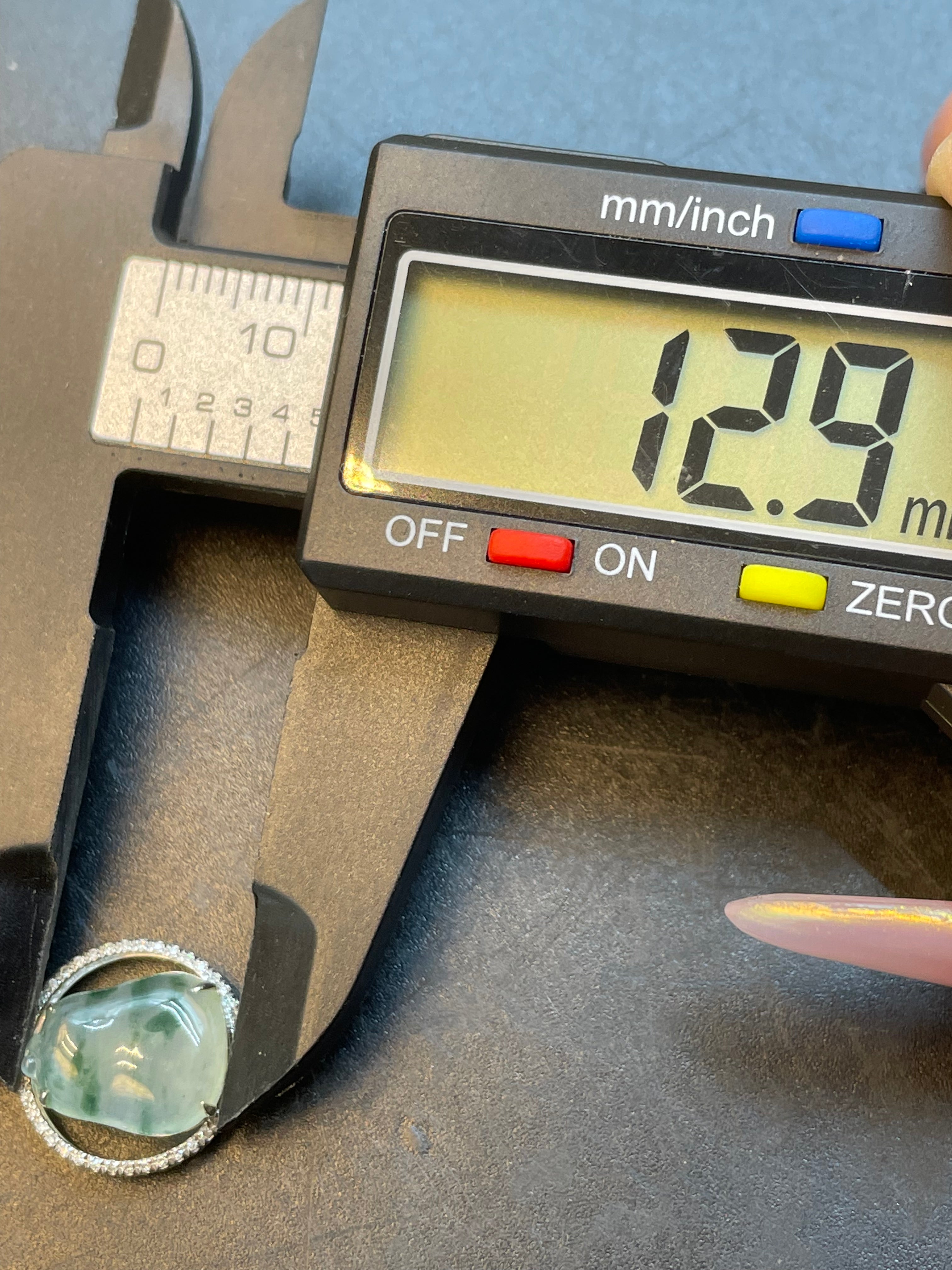 緬甸天然翡翠飄綠福瓜吊墜