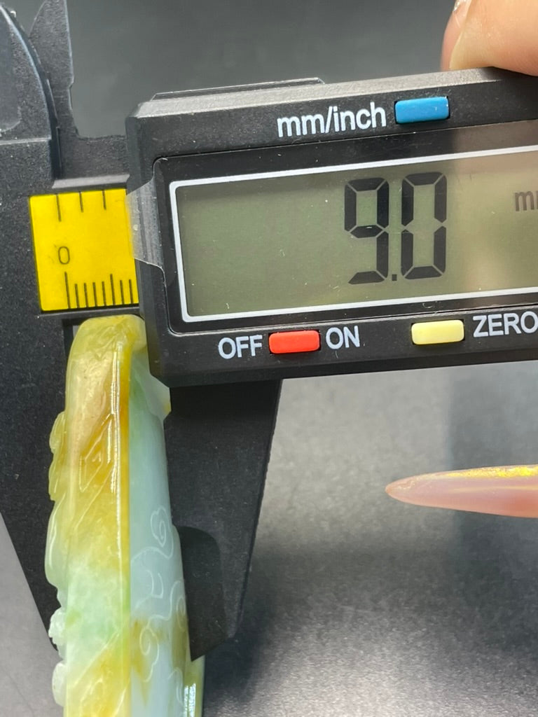 緬甸天然翡翠山水意境吊墜