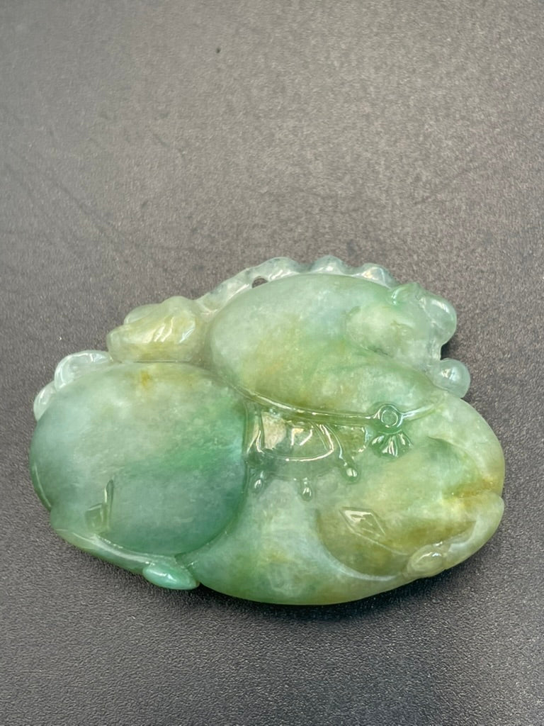 緬甸天然翡翠駿馬載寶吊墜