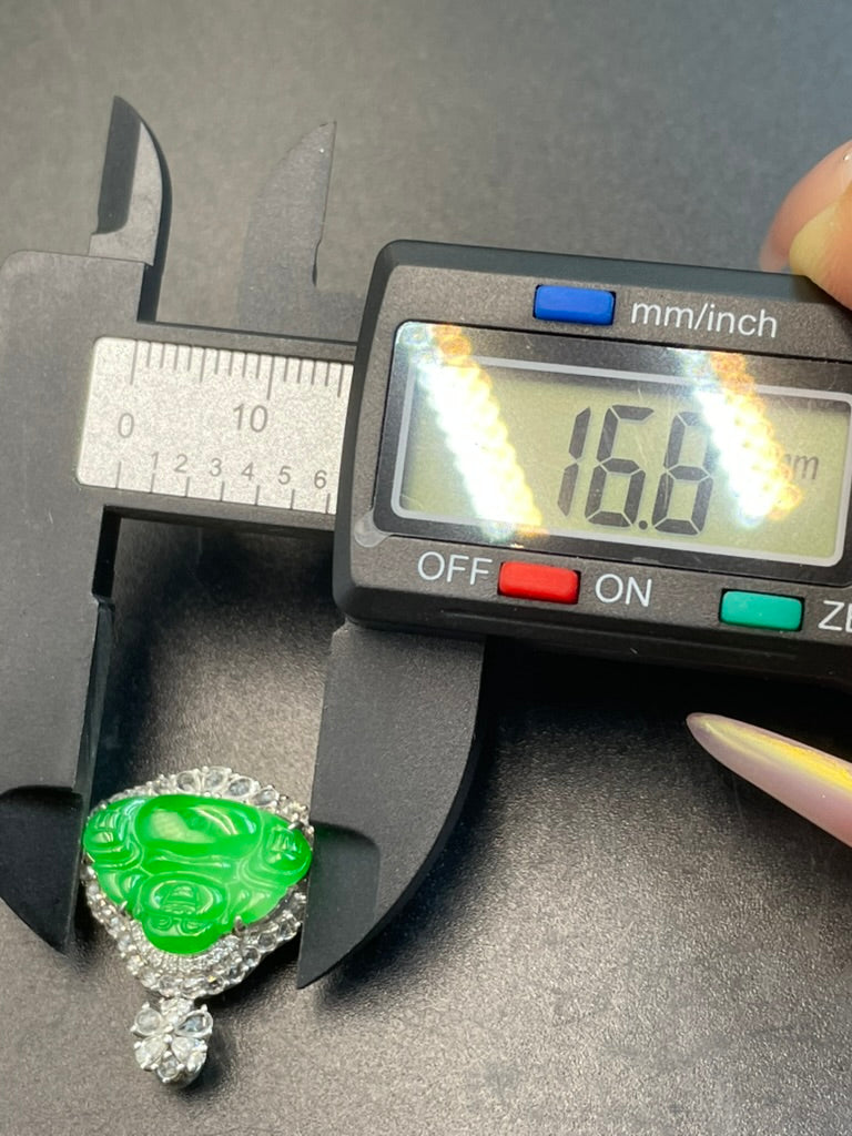 天然緬甸翡翠陽綠彌勒吊墜