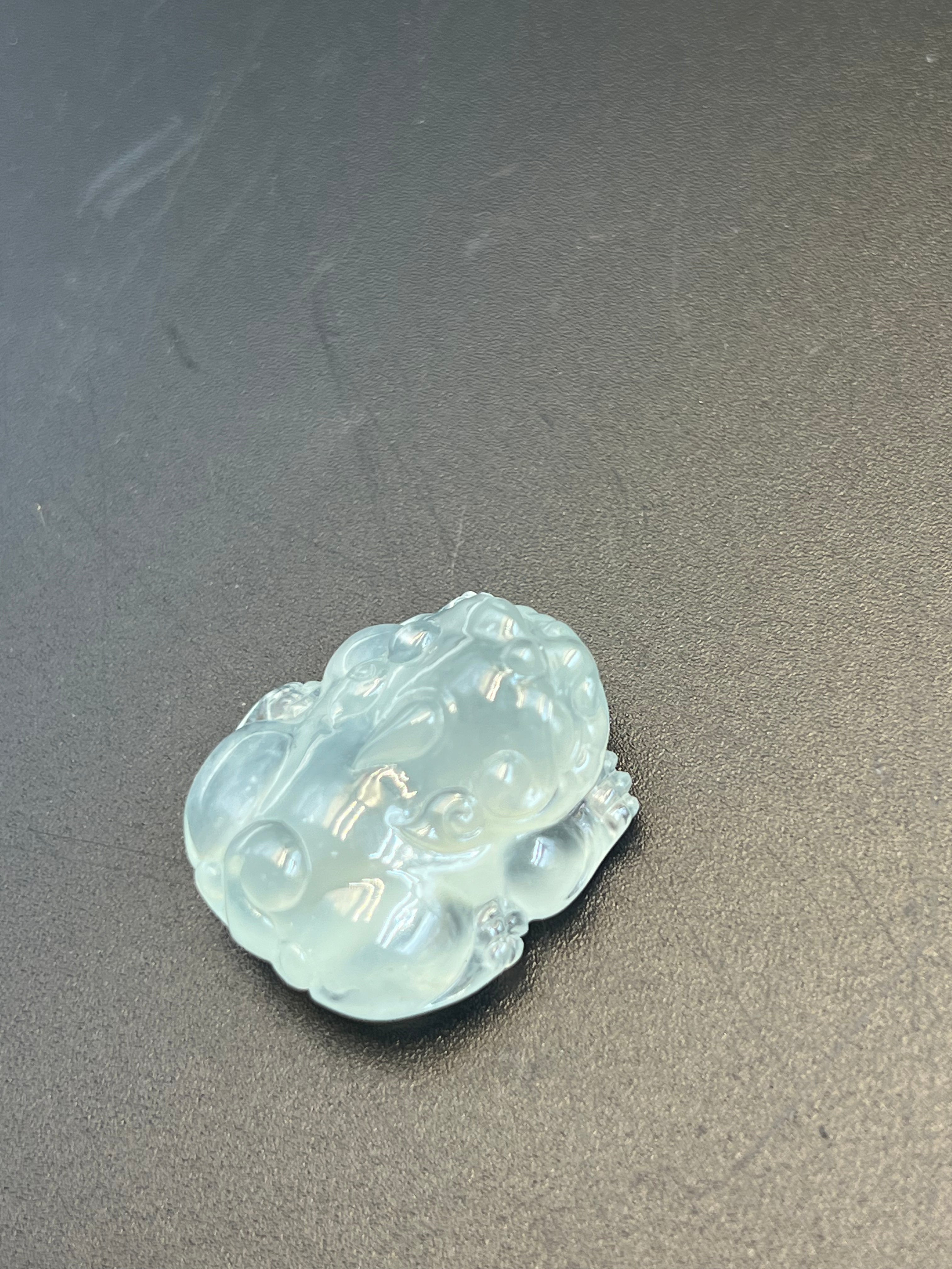 天然緬甸翡翠冰種貔貅吊墜