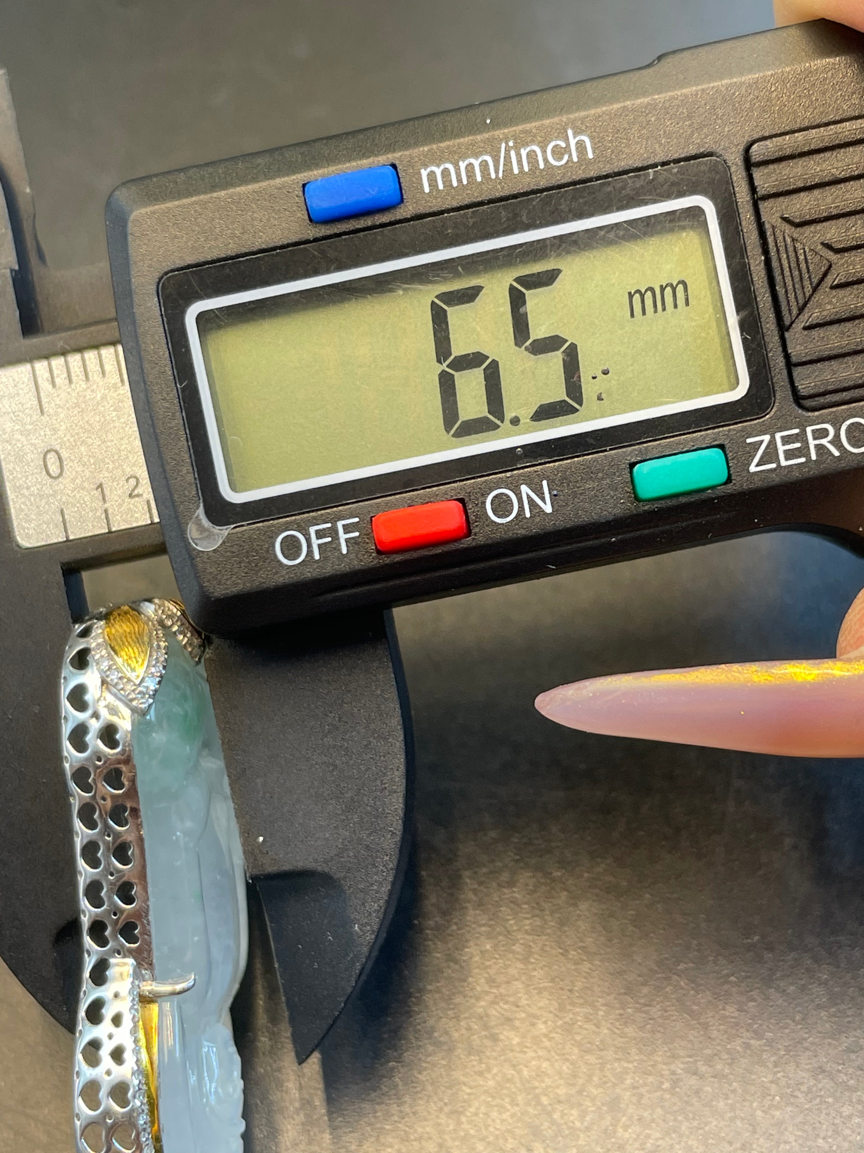 天然翡翠冰種觀音吊墜