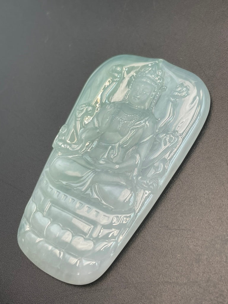 緬甸天然翡翠千手觀音吊墜