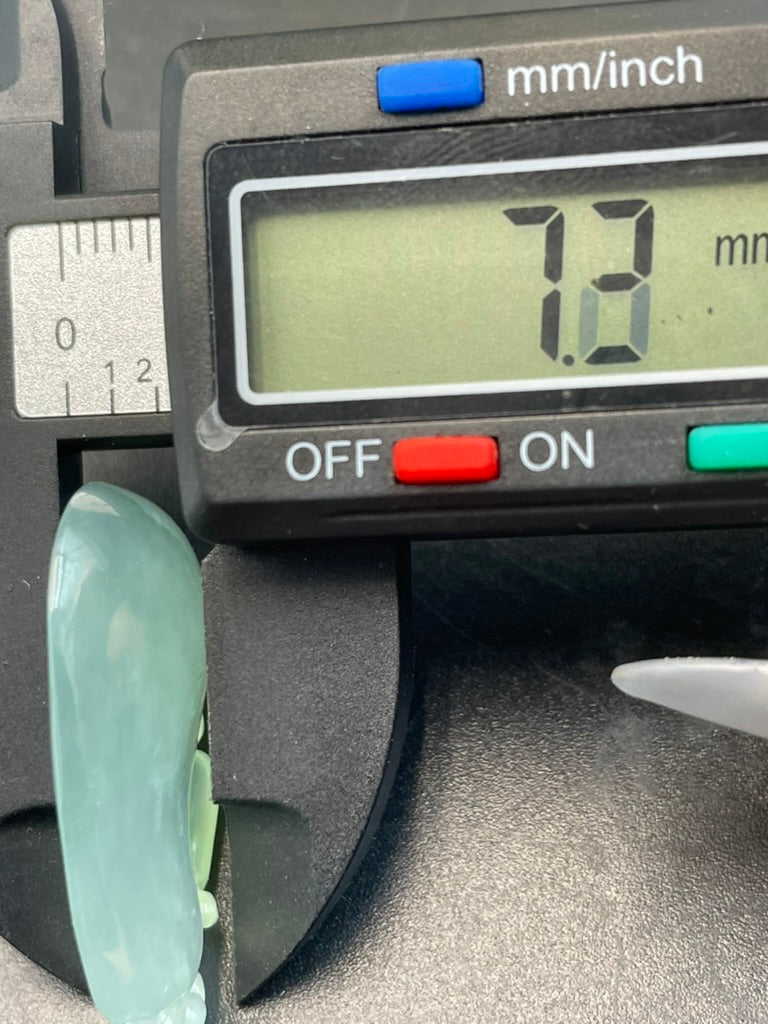 緬甸天然翡翠冰晴福瓜吊墜
