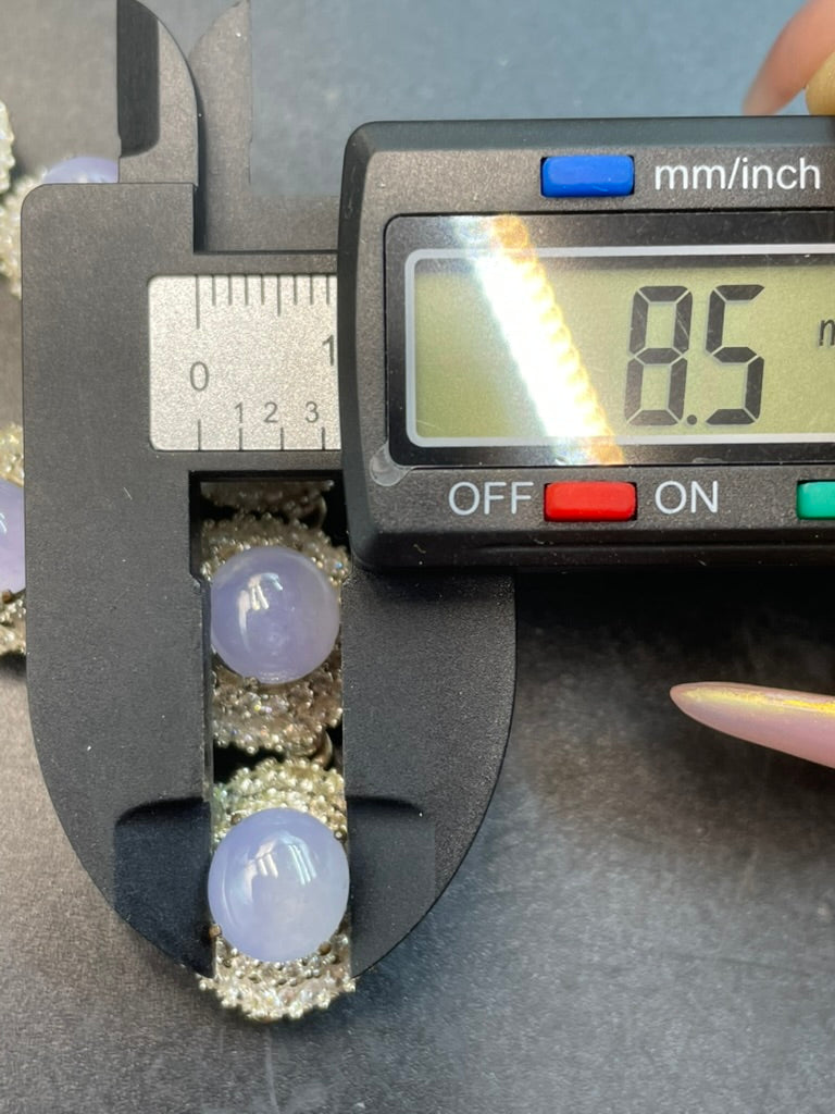 緬甸天然翡翠紫羅蘭蛋面吊墜項鍊