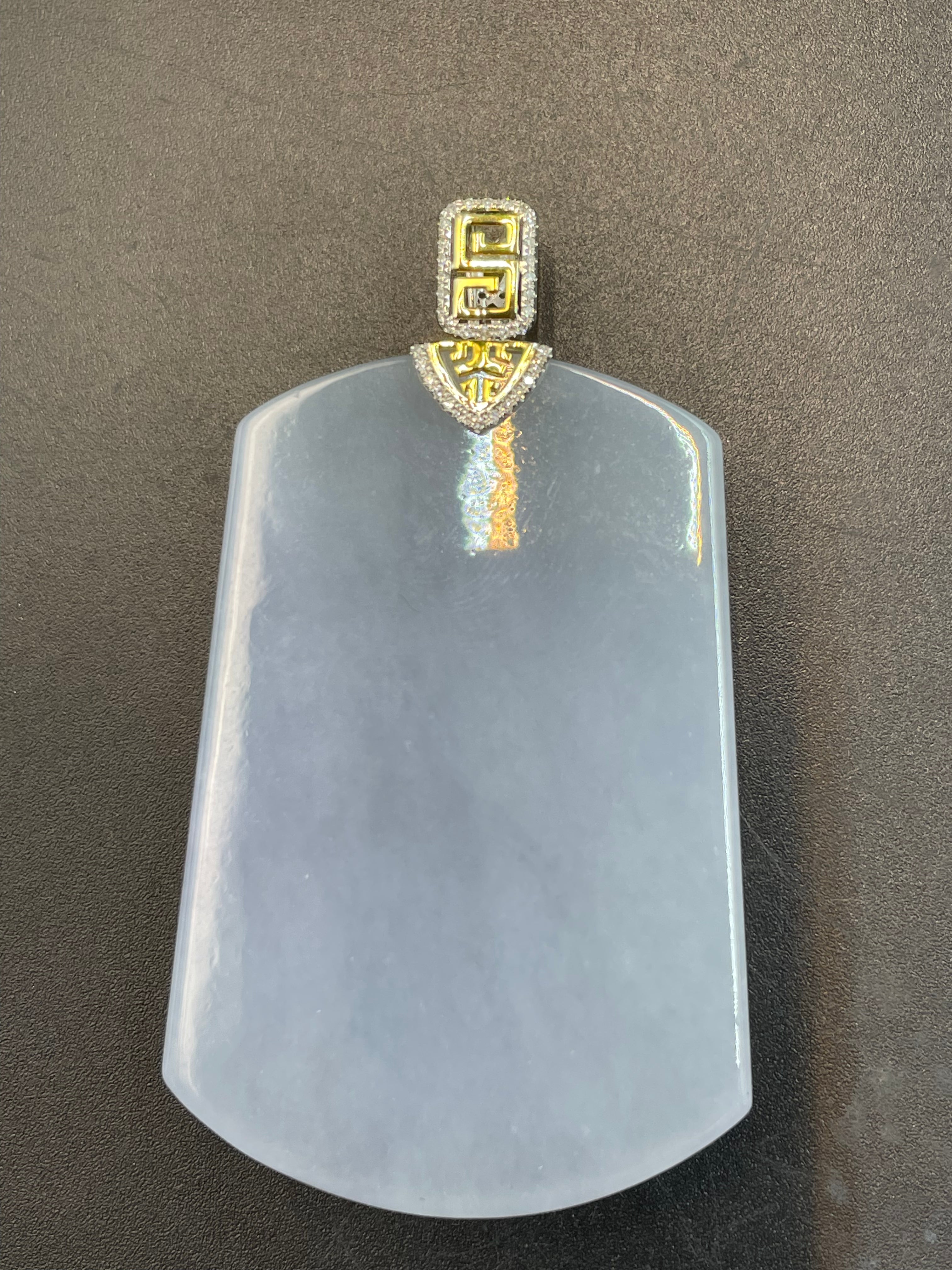 緬甸天然翡翠無事牌吊墜