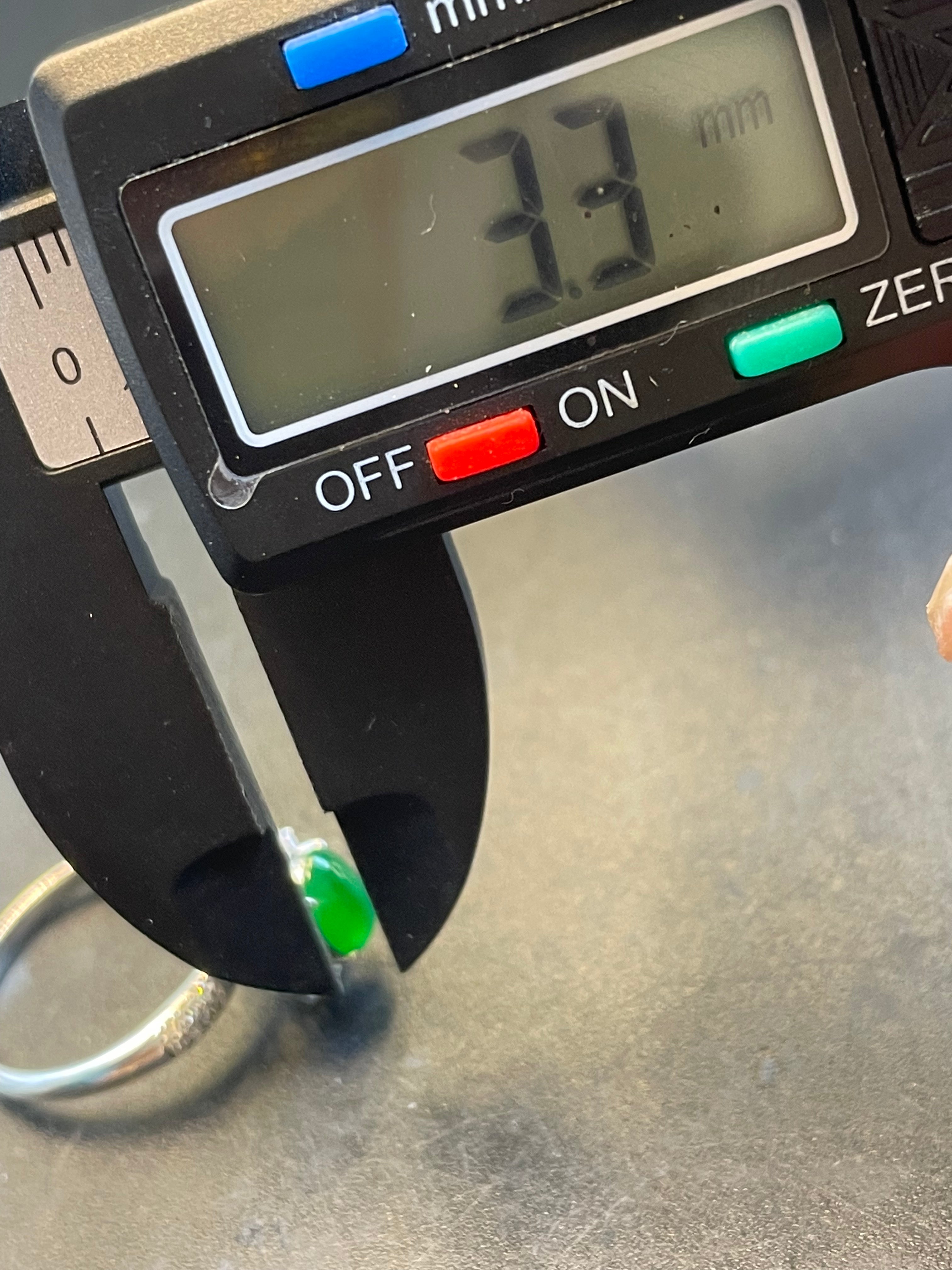 緬甸天然翡翠陽綠蛋面戒指