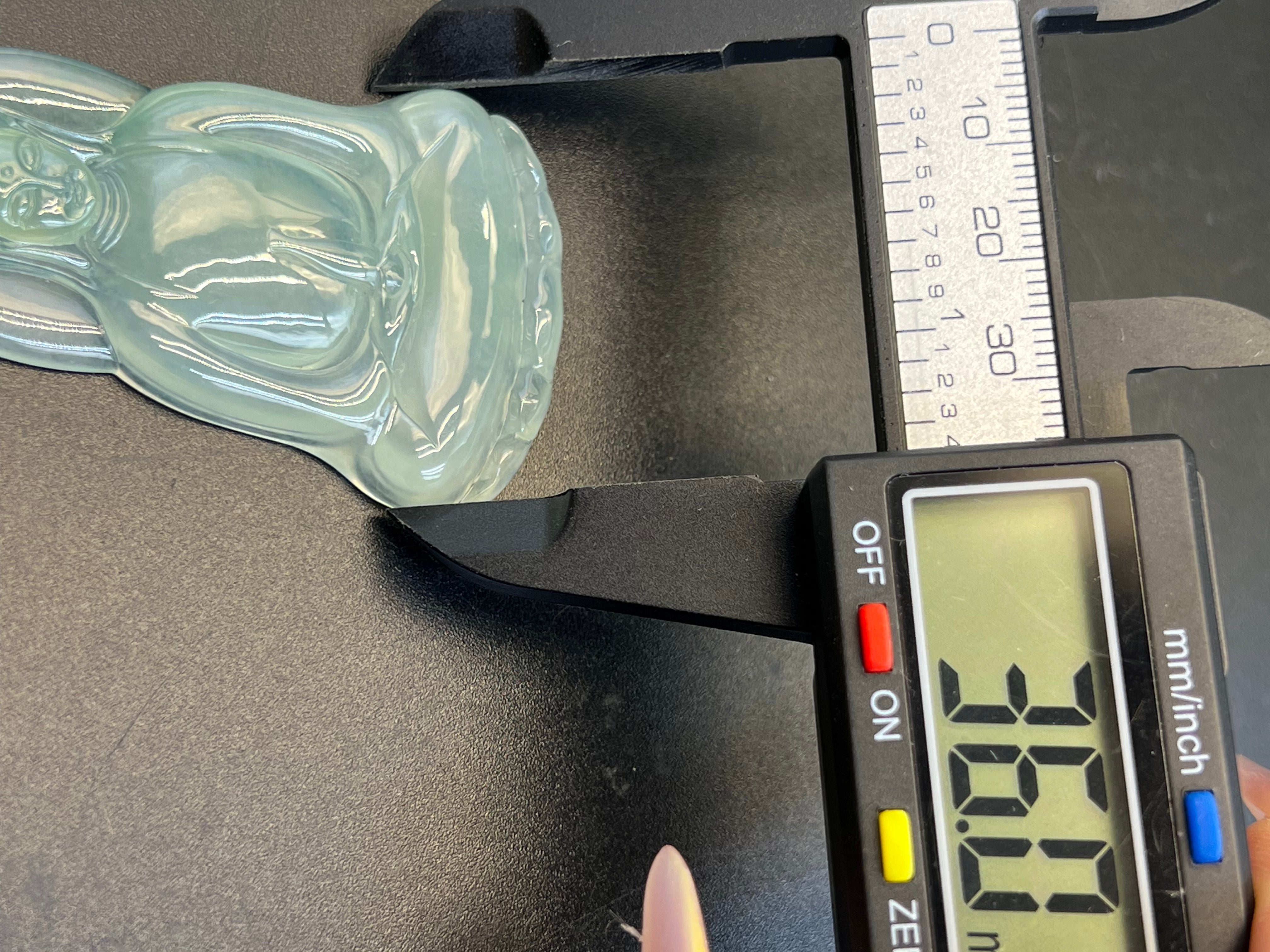 緬甸天然翡翠冰種觀音吊墜