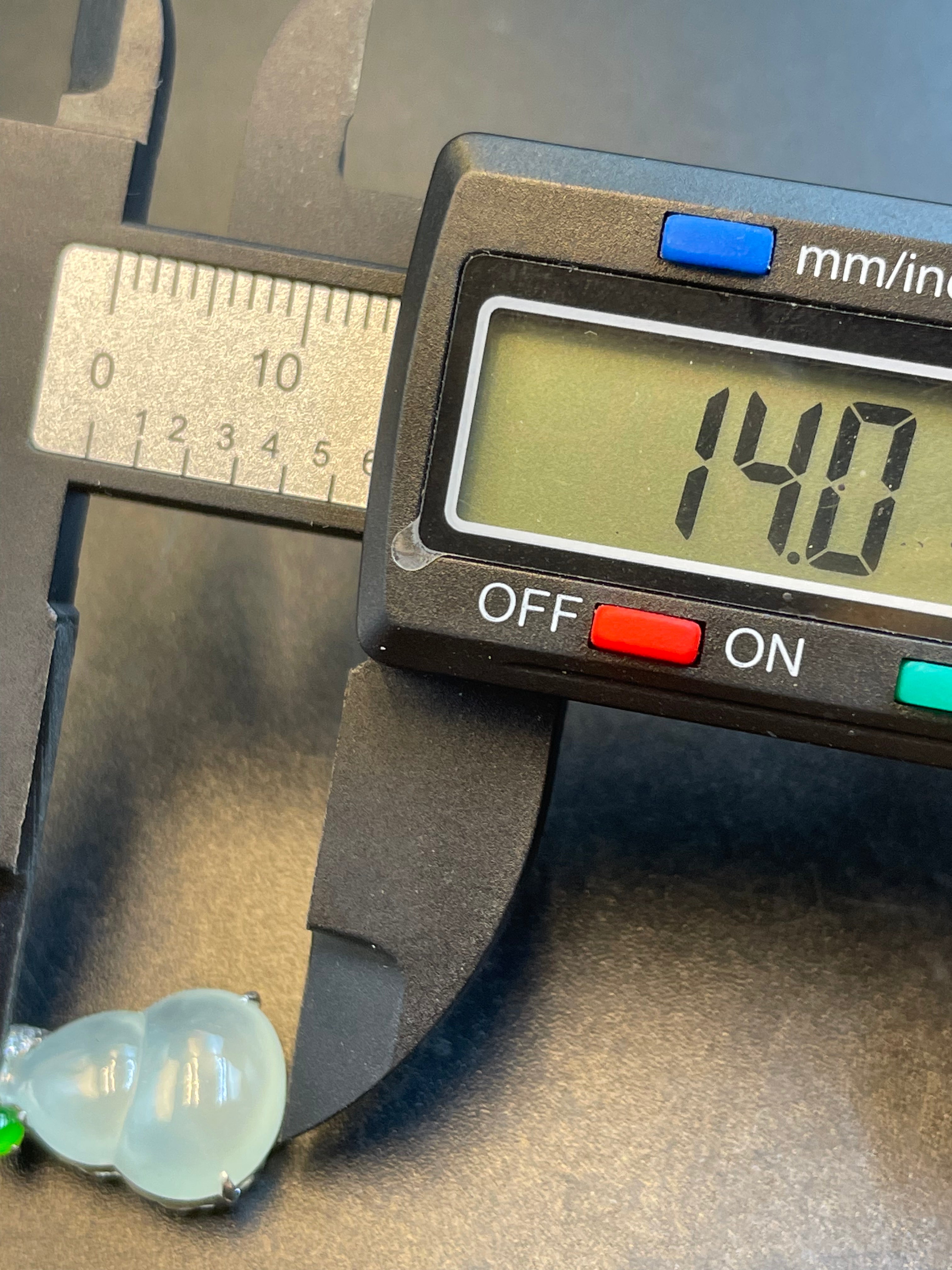 緬甸天然翡翠冰種葫蘆/福祿吊墜