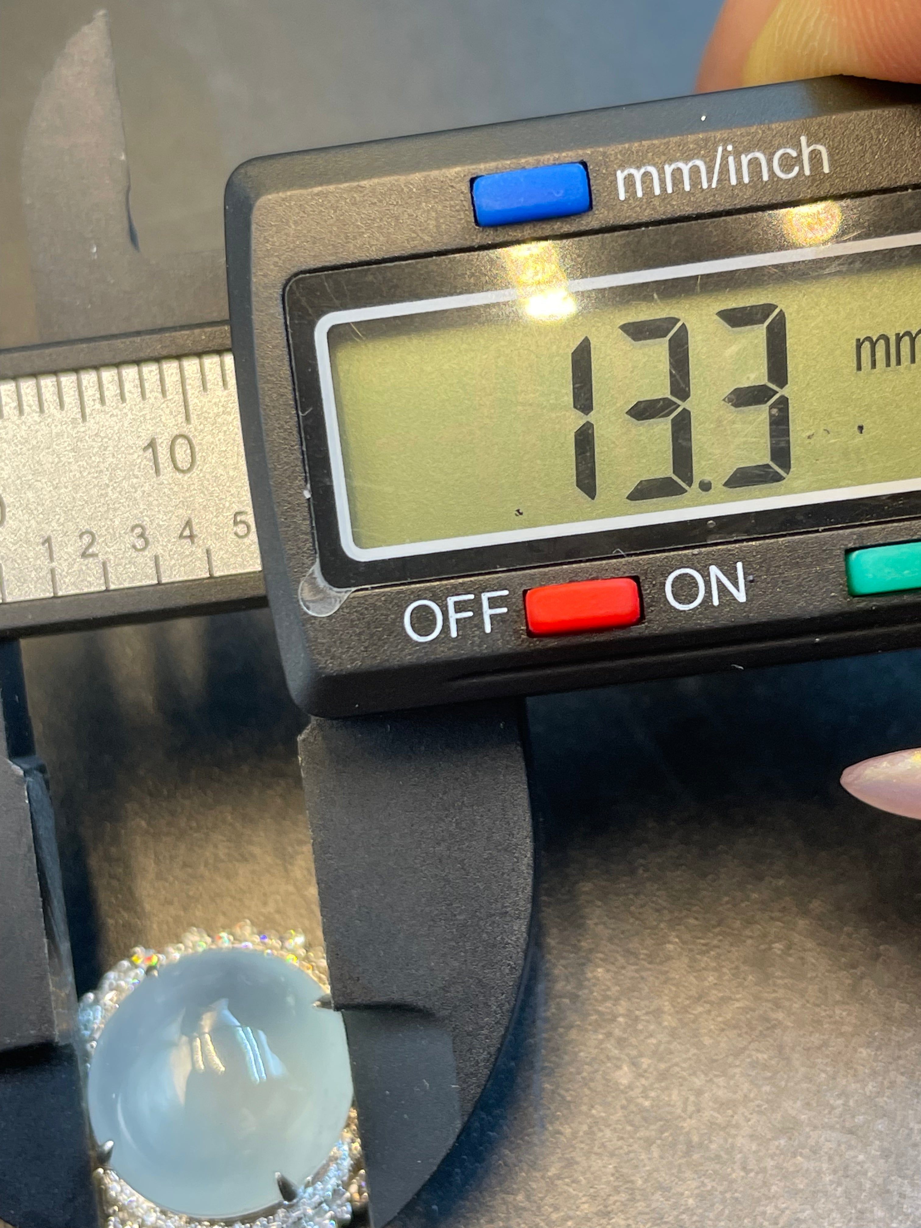 天然翡翠冰種蛋面吊墜