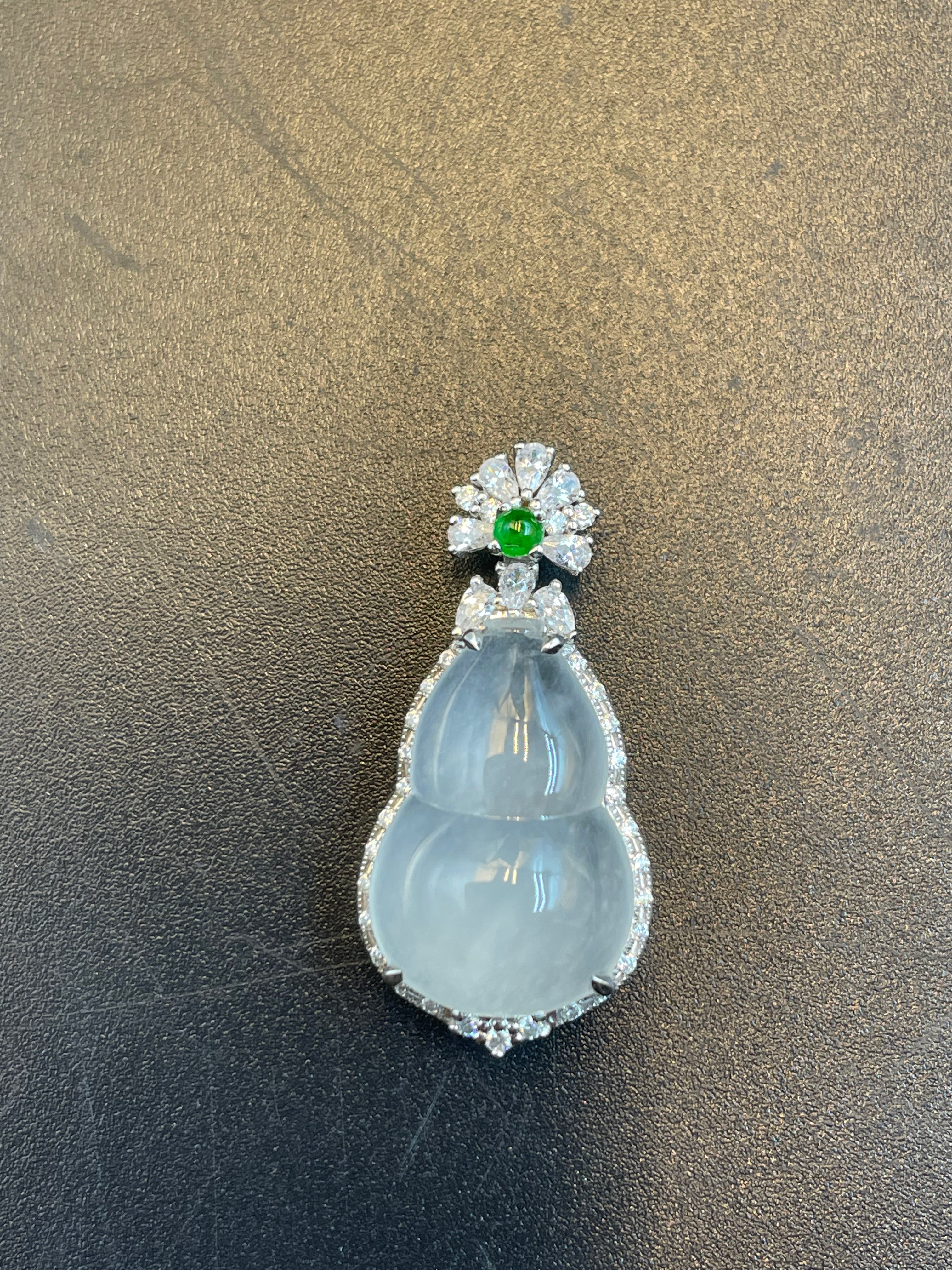 緬甸天然翡翠冰種福祿吊墜