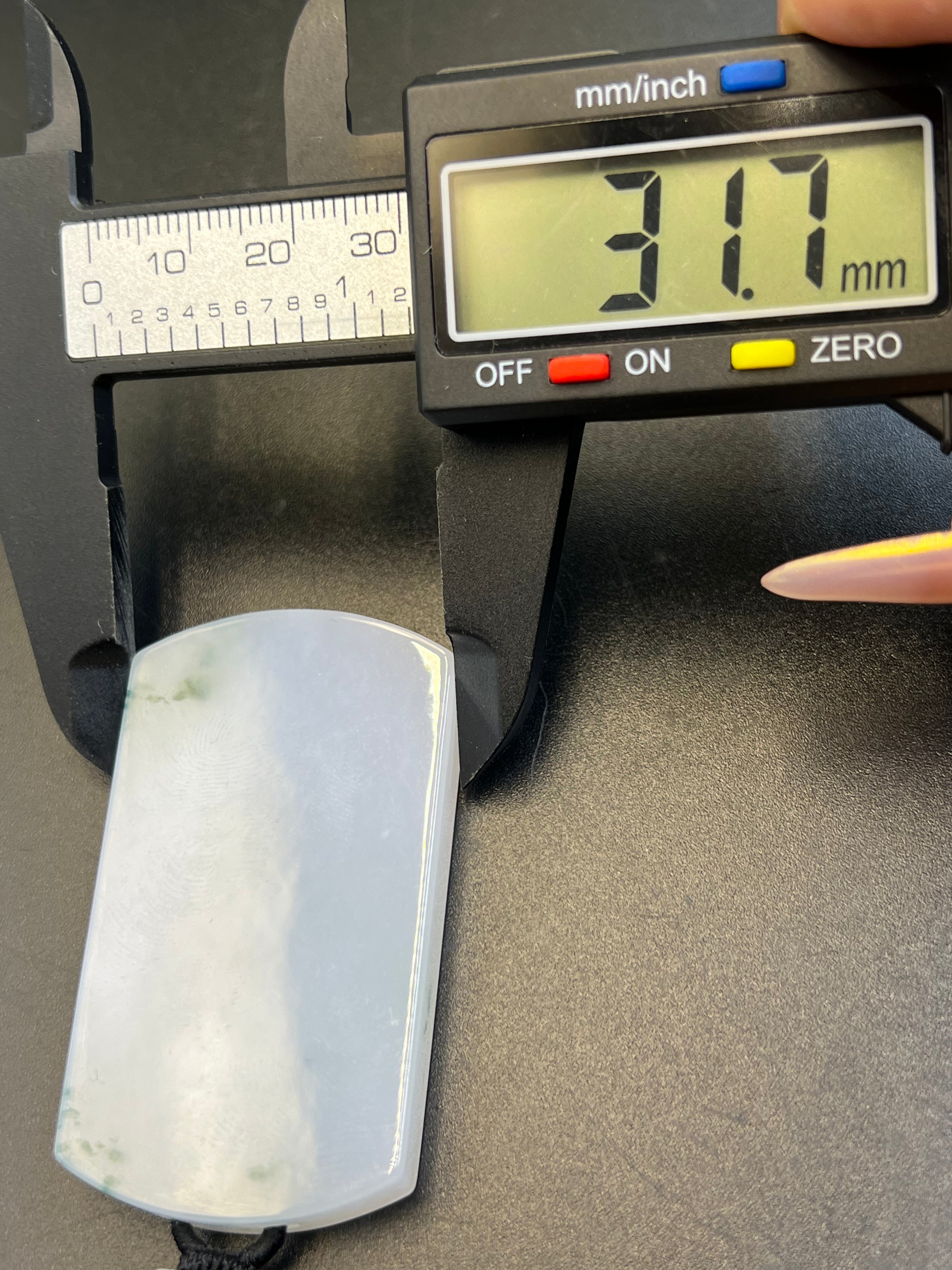 緬甸天然翡翠無事牌吊墜