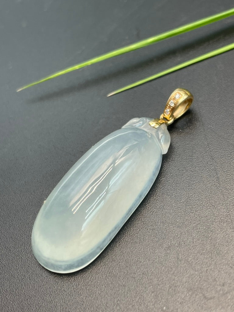 天然緬甸翡翠冰種福瓜吊墜