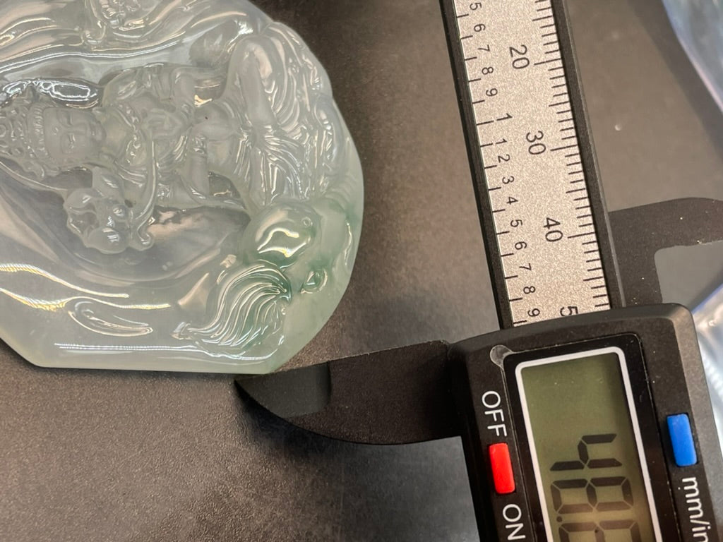 緬甸天然翡翠普賢菩薩吊墜