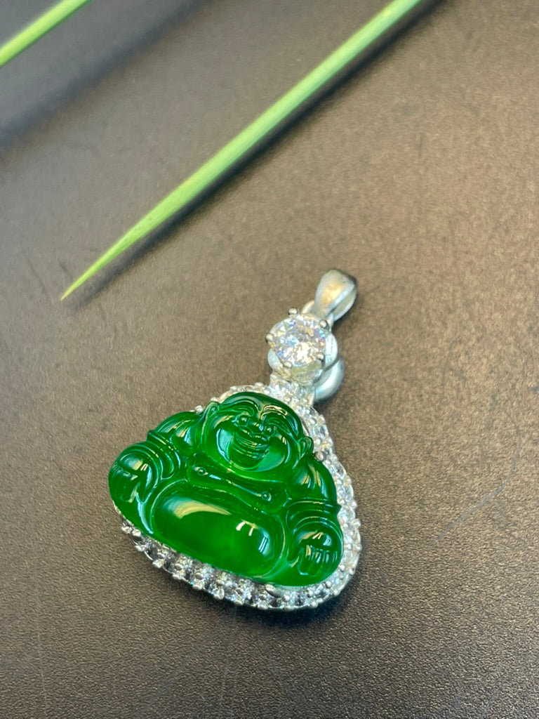 緬甸天然翡翠彌勒吊墜