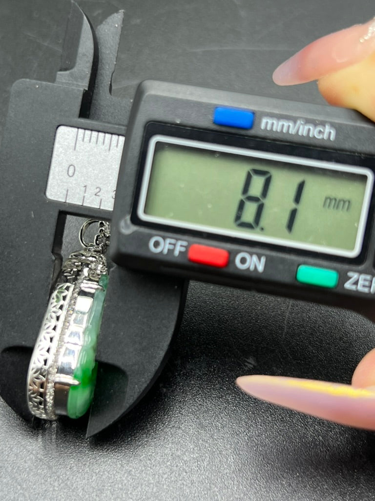 緬甸天然翡翠如意吊墜