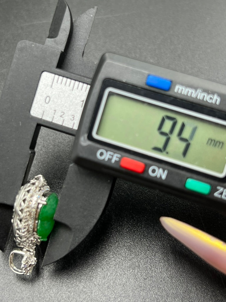 緬甸天然翡翠陽綠福禄吊墜