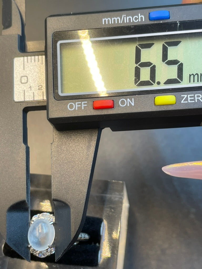 緬甸天然翡翠冰種蛋面戒指