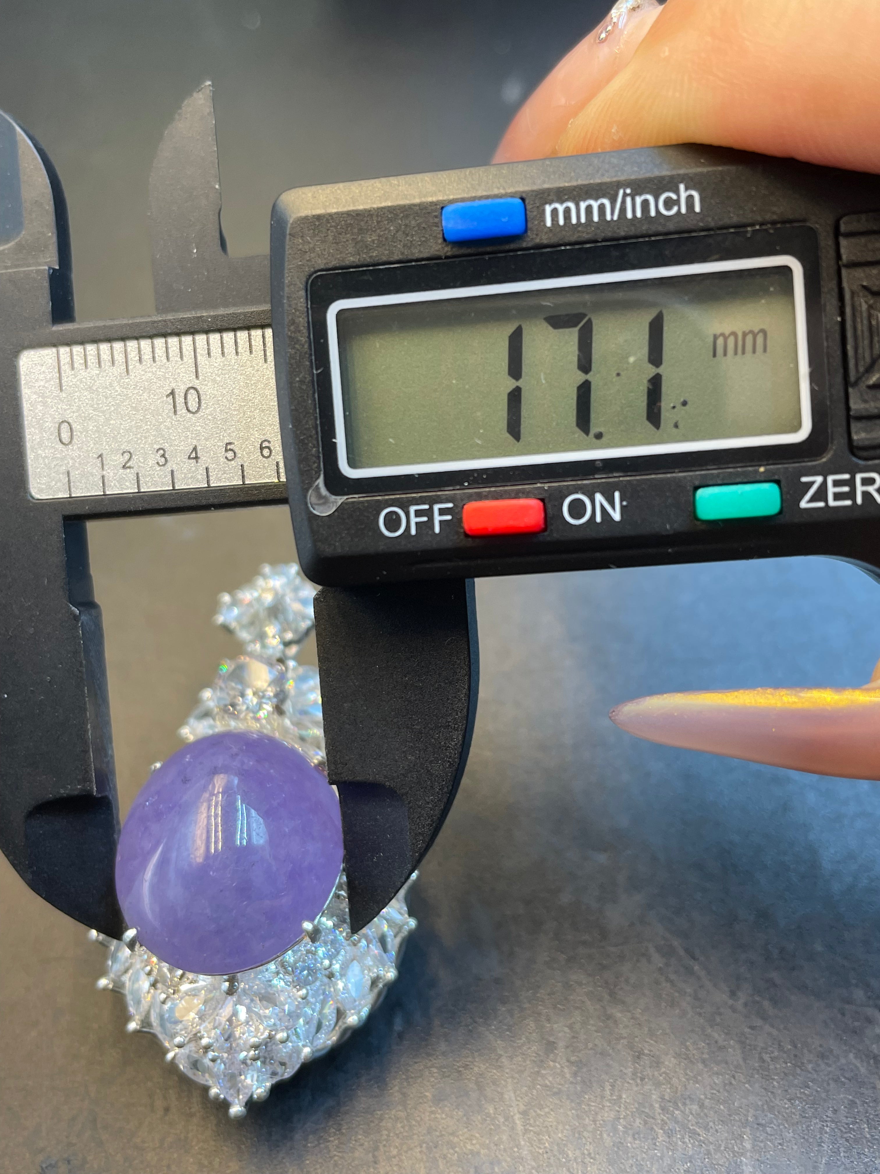 紫羅蘭翡翠吊墜戒指首飾