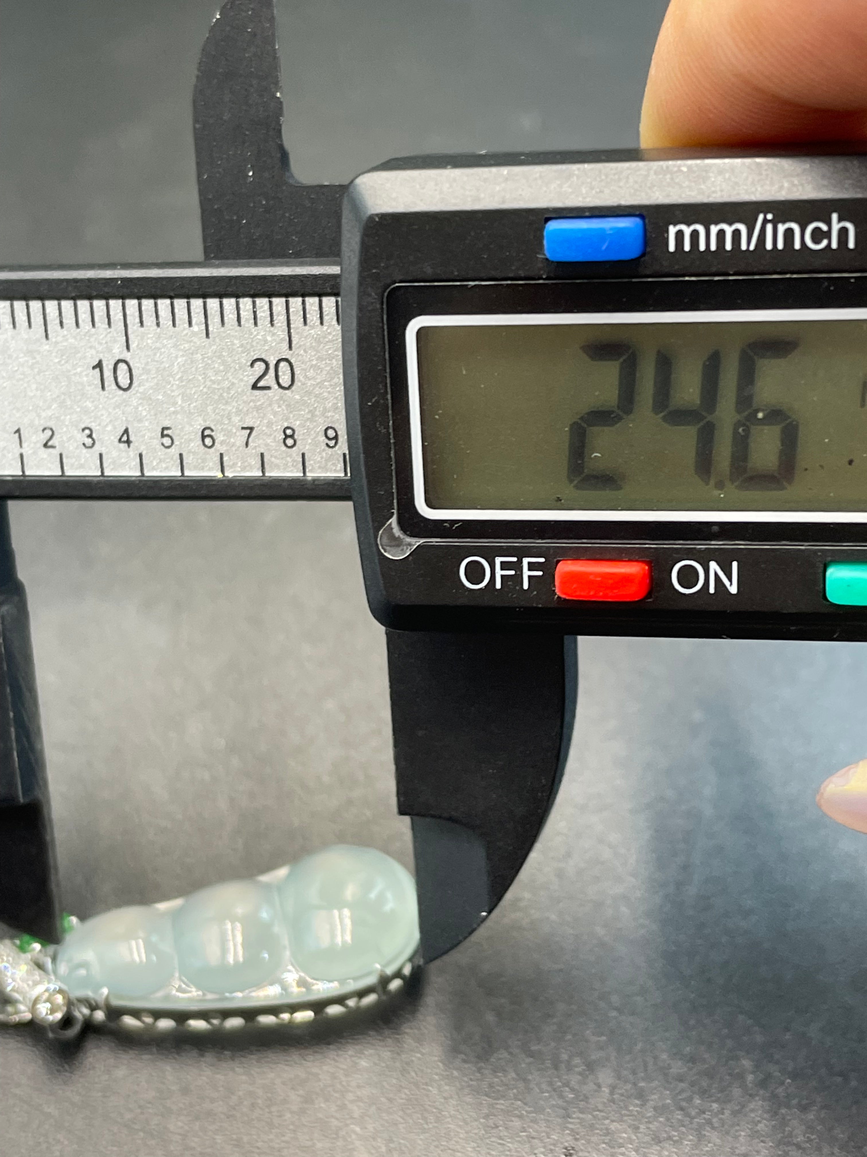 緬甸天然翡翠福豆/三元及第吊墜