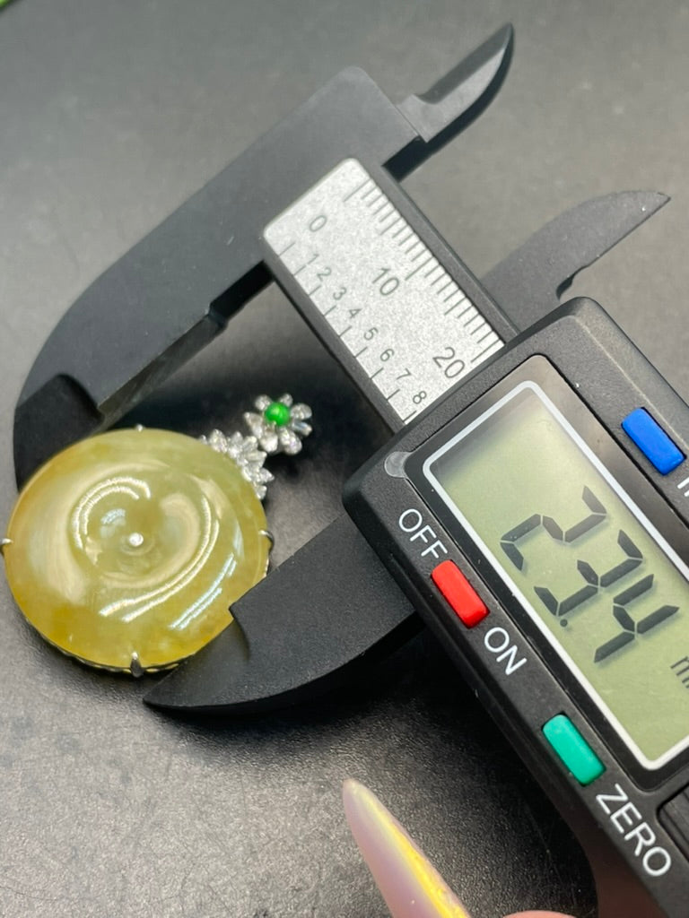 天然緬甸翡翠平安扣吊墜