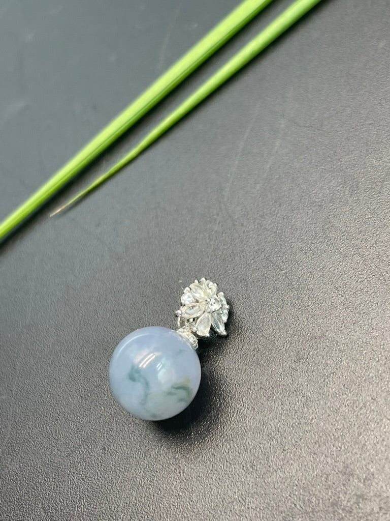 天然緬甸翡圓珠吊墜