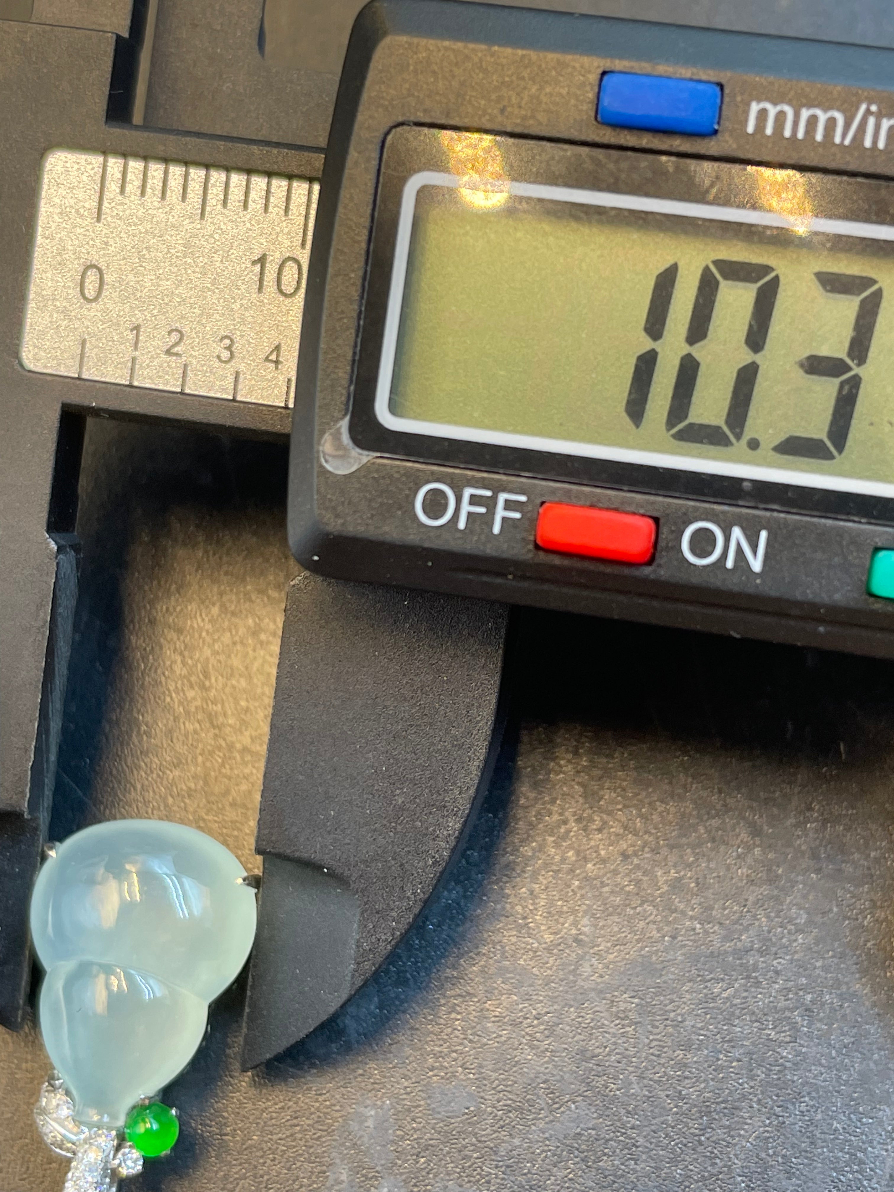 緬甸天然翡翠冰種葫蘆/福祿吊墜