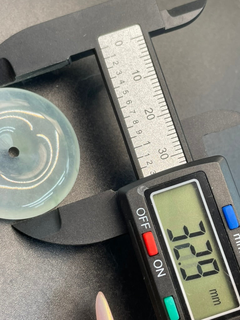 天然緬甸翡翠冰種平安扣吊墜