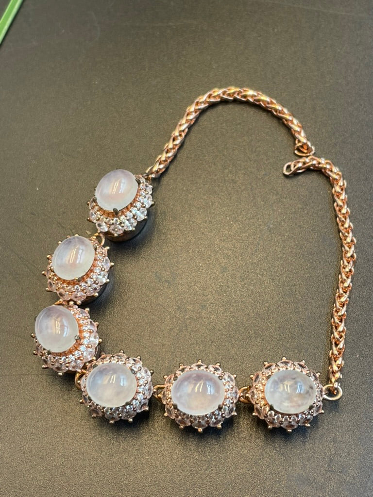 緬甸天然翡翠冰種蛋面手鏈