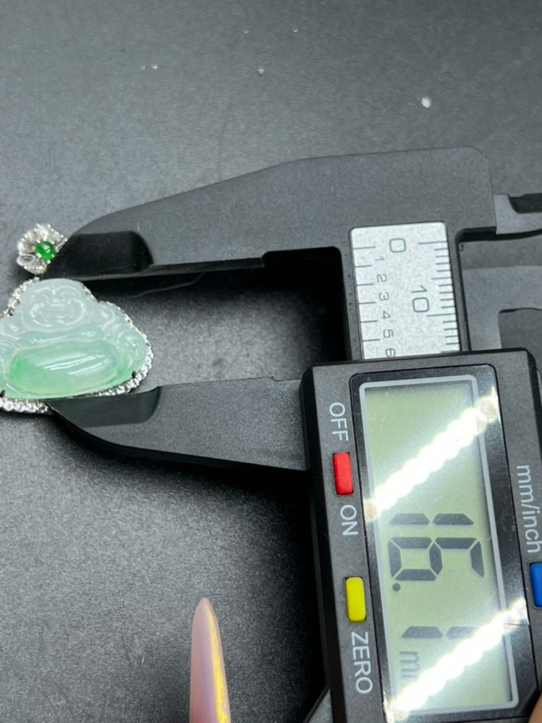 緬甸天然翡翠冰種彌勒佛公吊墜