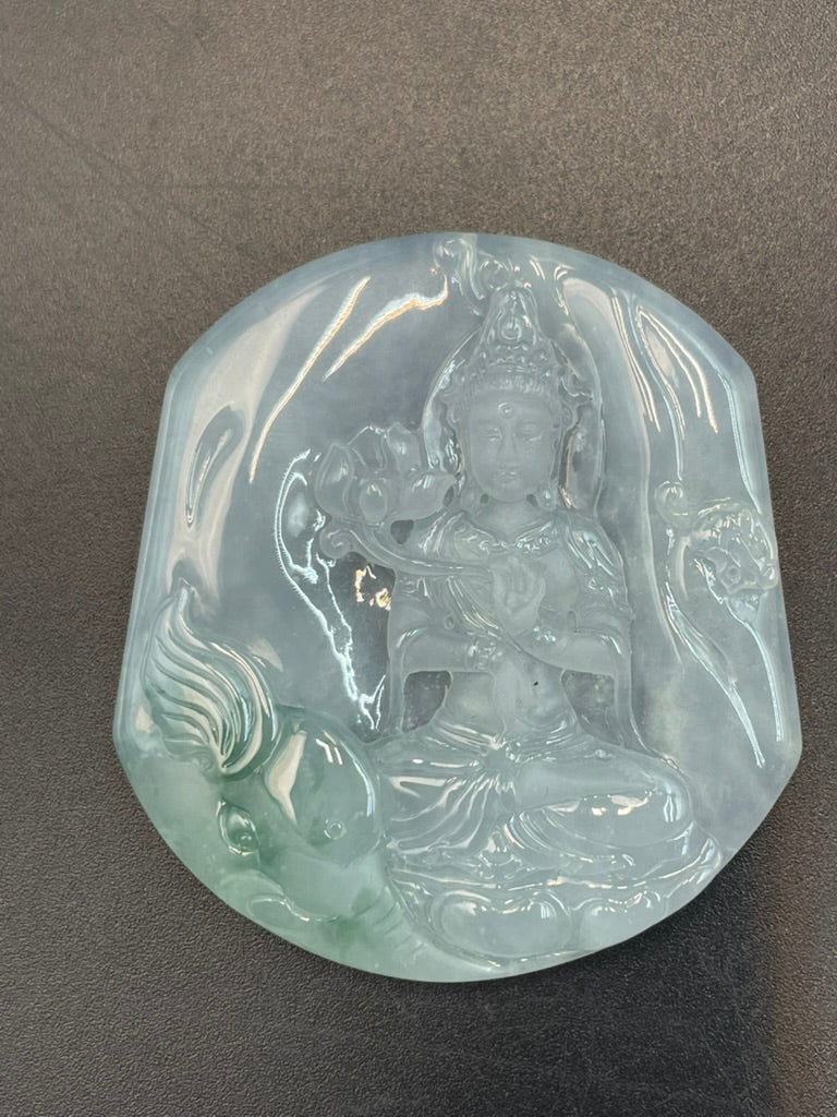 緬甸天然翡翠普賢菩薩吊墜