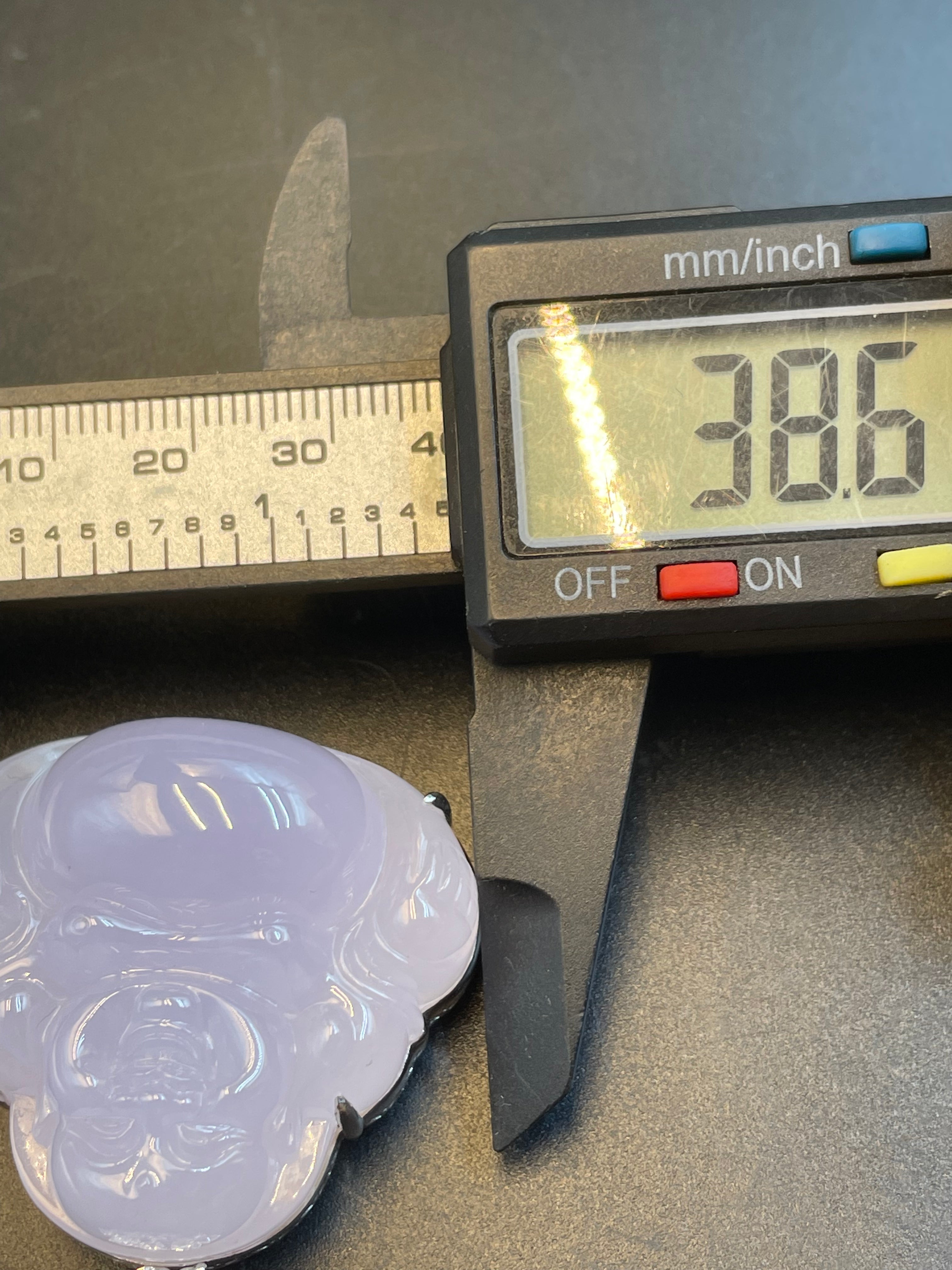 緬甸天然翡翠紫羅蘭彌勒佛公吊墜