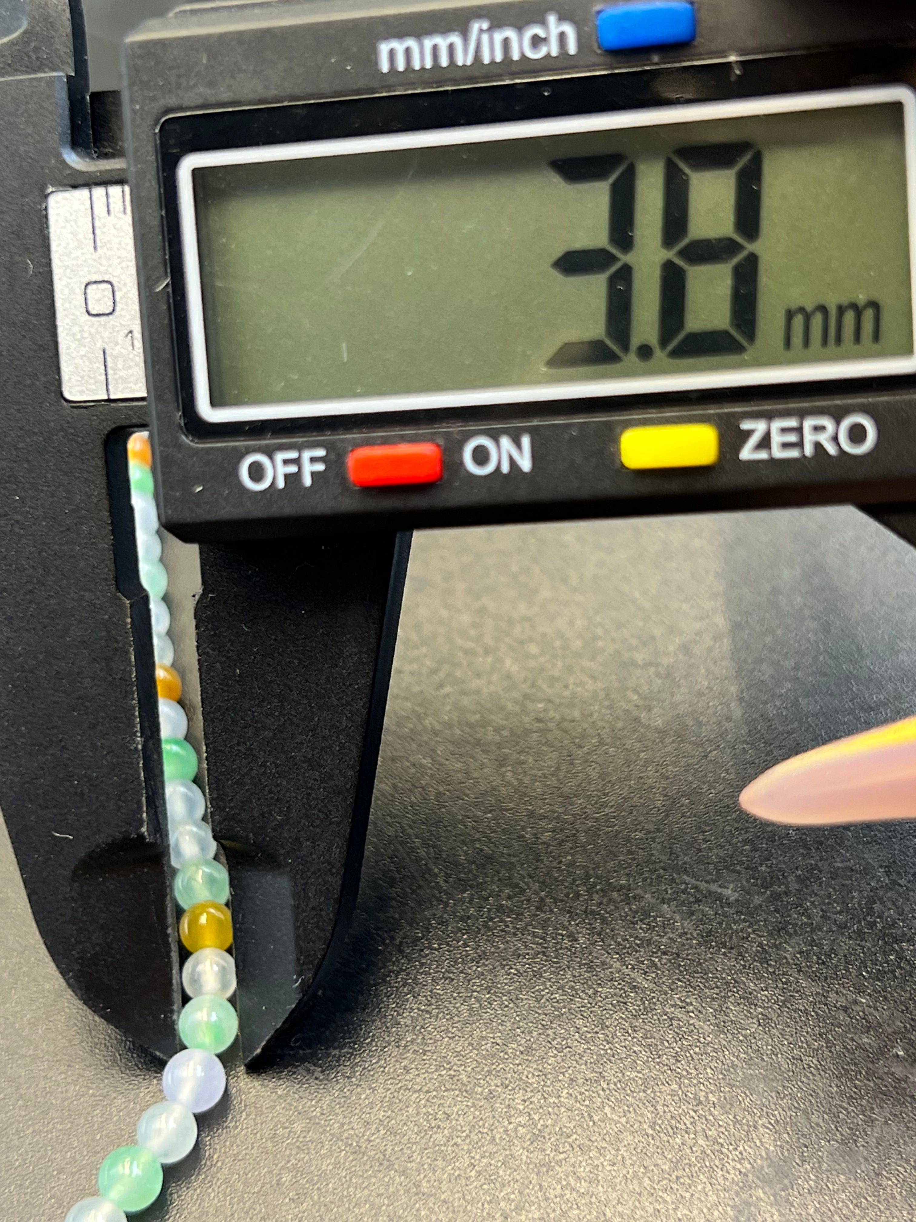 緬甸天然翡翠多彩珠鏈