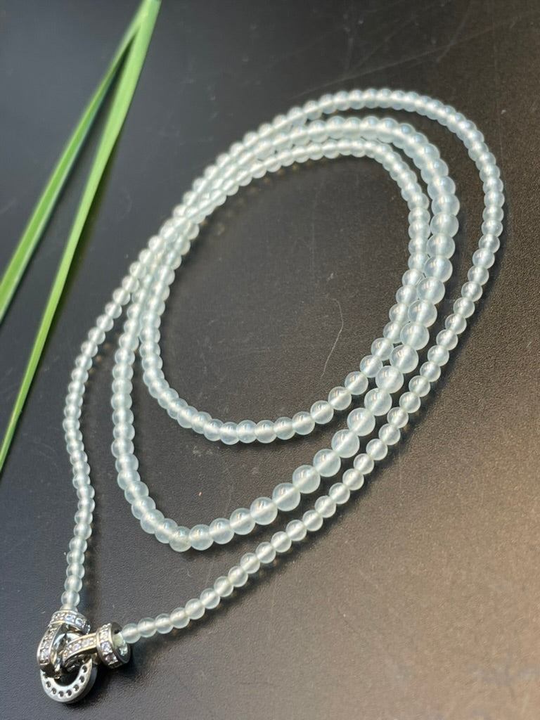 緬甸天然翡翠冰種珠鏈