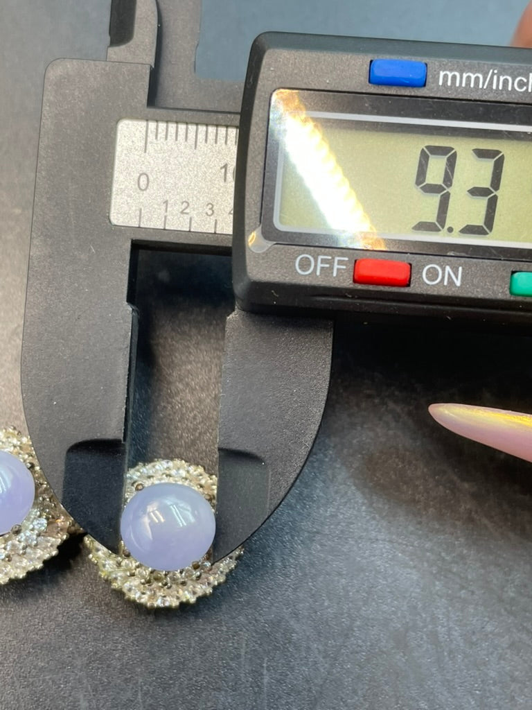 緬甸天然翡翠紫羅蘭蛋面吊墜項鍊