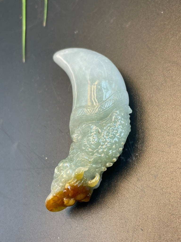 天然緬甸翡翠狼牙辟邪吊墜