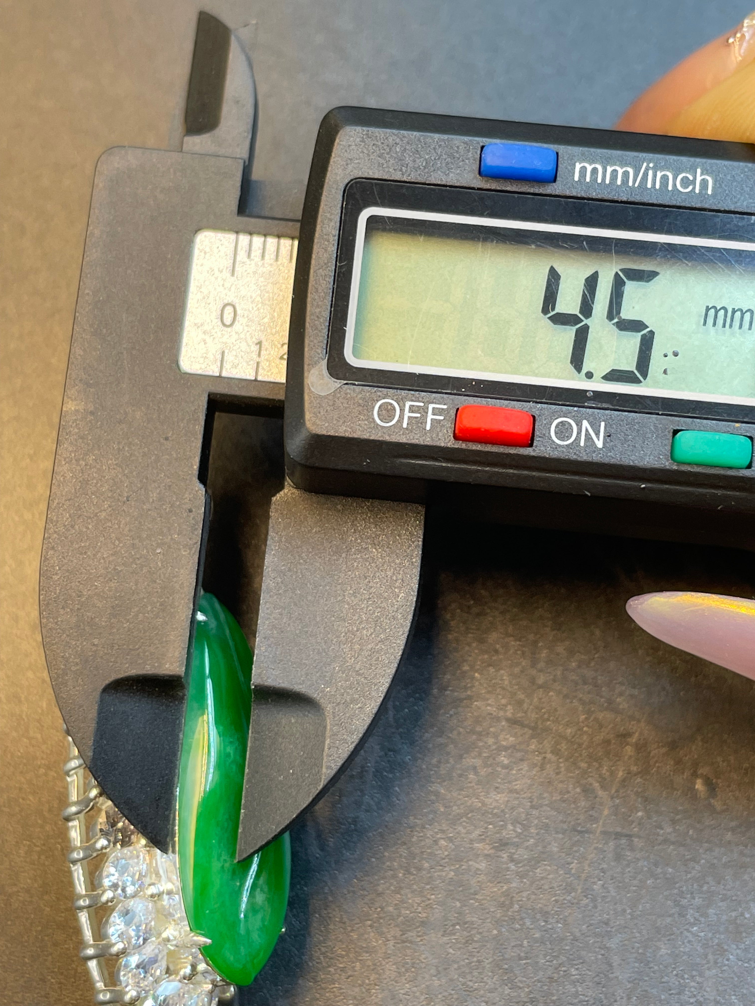 天然翡翠陽綠葉子吊墜